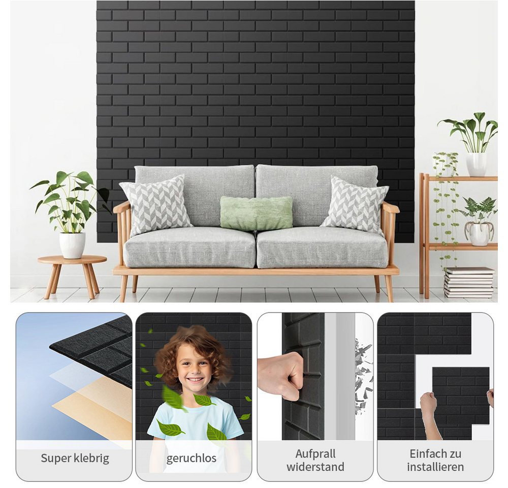 Thumbnail - PFCTART Schallschutzpaneel Akustik-Absorptionsplatte Polyester-Filz Original, (Sätze, 12 Stück 30*30*0.9cm) Mehrfarbig e...