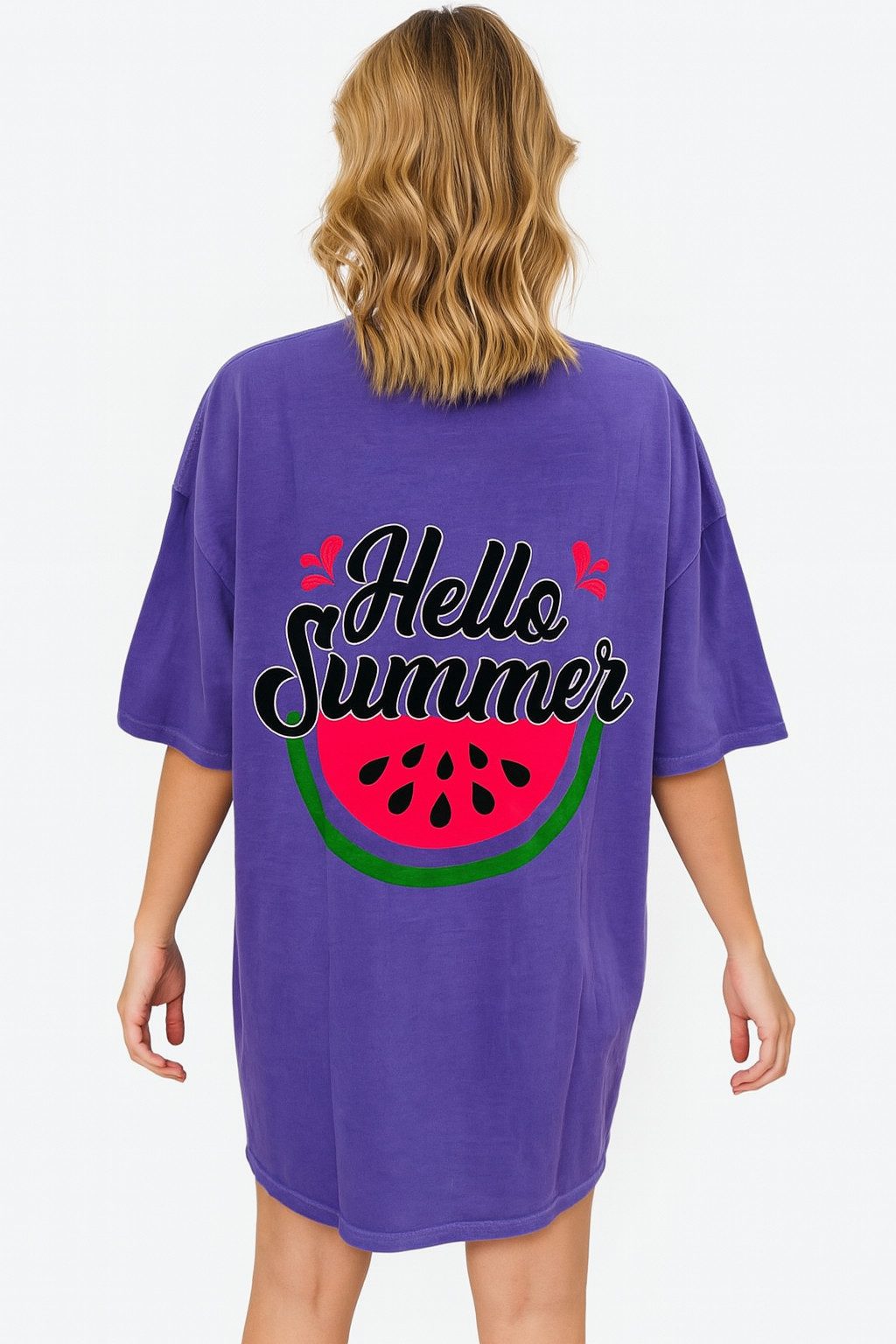 Print-Shirt Worldclassca Oversized HELLO SUMMER Print T-Shirt Tee Sommer Oberteil