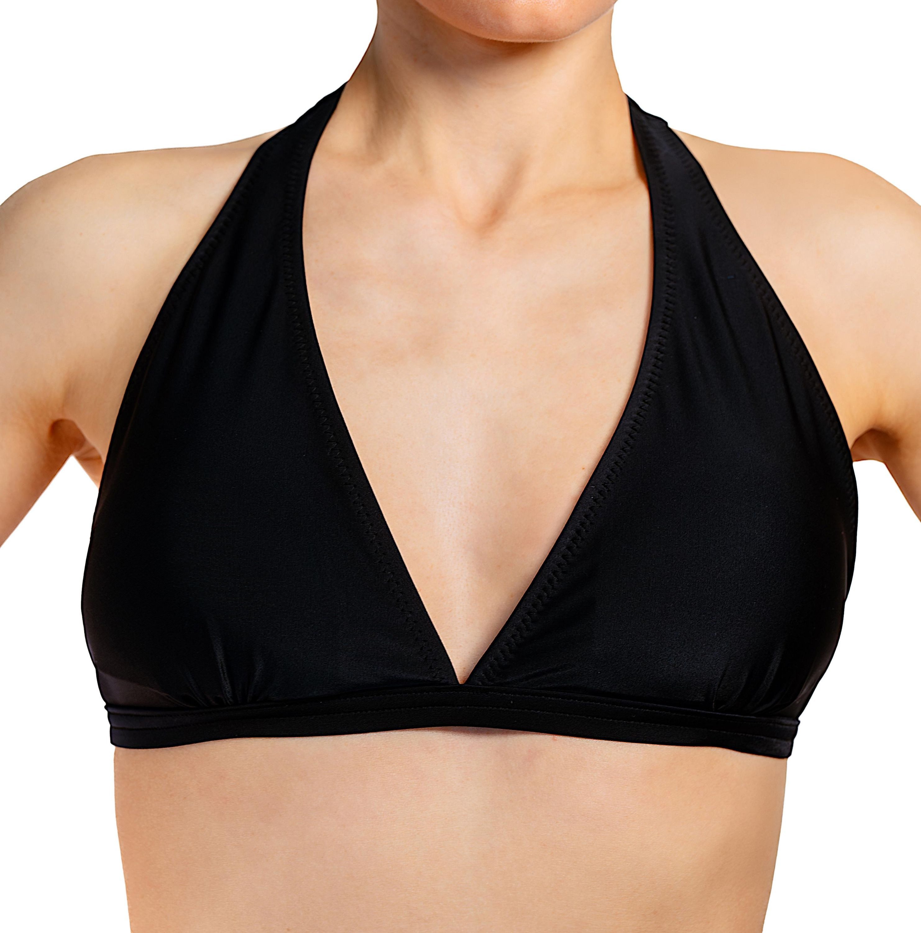 Aquarti Triangel-Bikini Bikini Oberteil Neckholder Push Up Padded Zum Binden