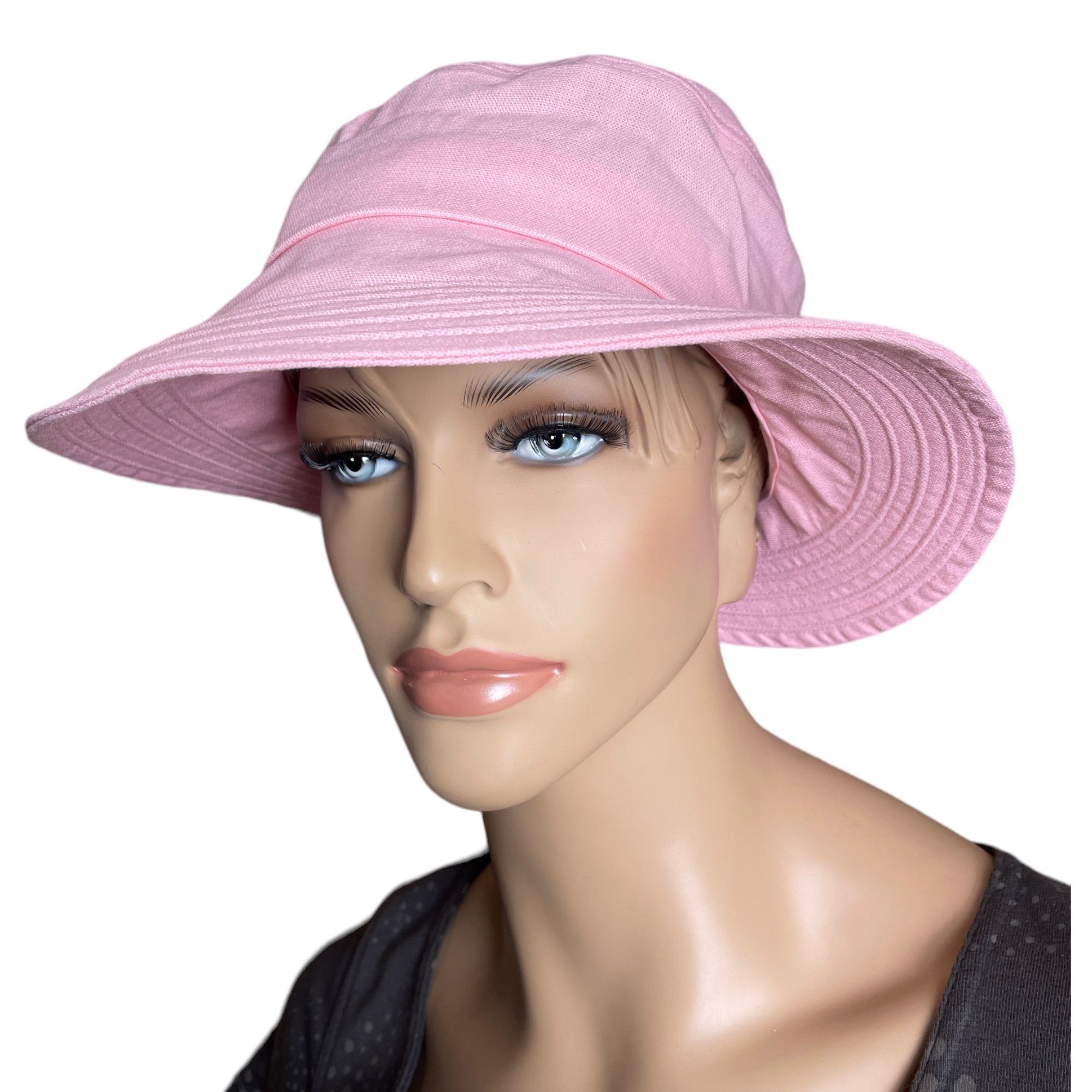 Taschen4life Sonnenhut Modischer Sommer Leinen Hut Bucket Hat, Größenverstellbar, unisex, Fischerhut