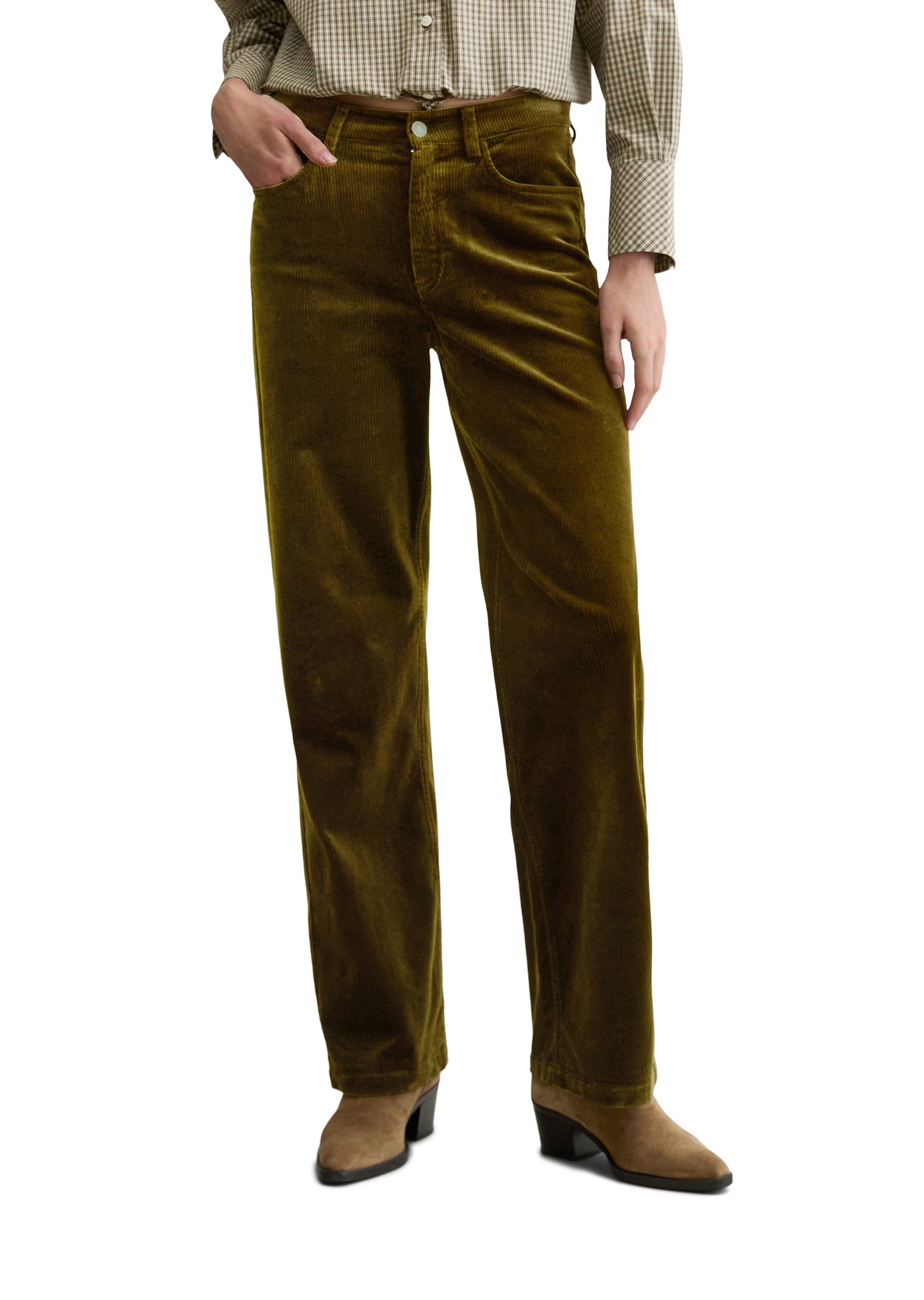 Marc O'Polo DENIM Cordhose Tomma Wide mit Rippstruktur, aus Bio-Baumwoll-Mi günstig online kaufen