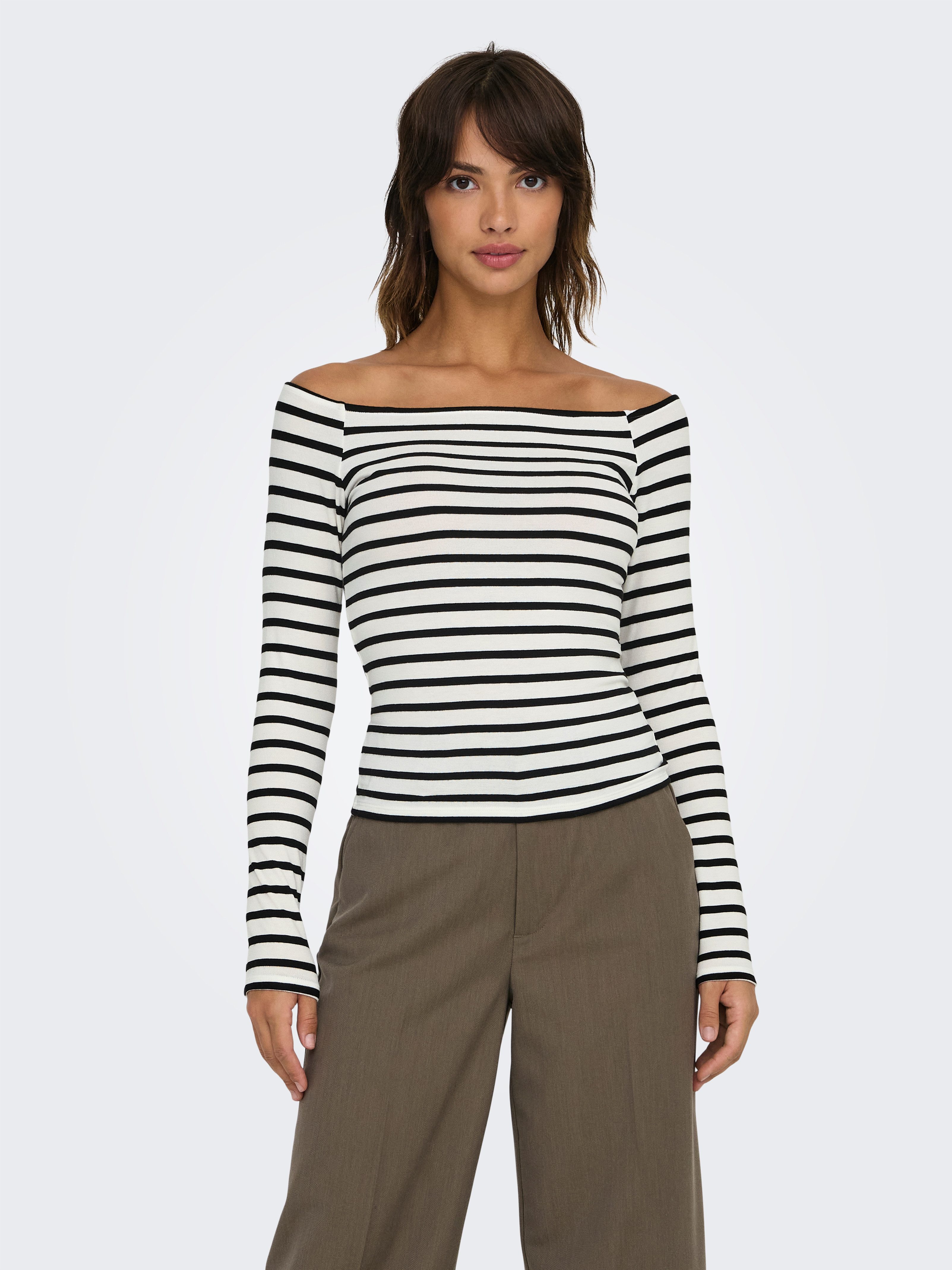 ONLY Langarmshirt ONLGLAMOUR L/S BOAT NECK günstig online kaufen