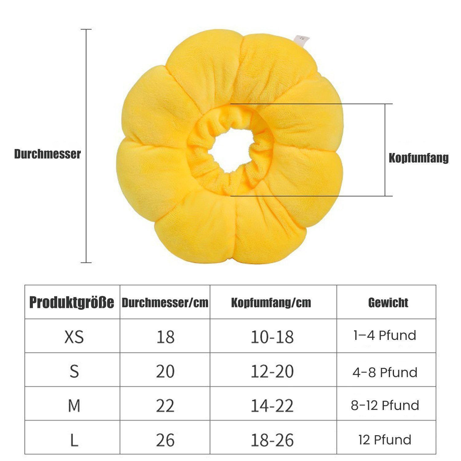 FELIXLEO Haustierklappe Halskrause Katze Einstellbar Halsband Weich Halskragen Hund