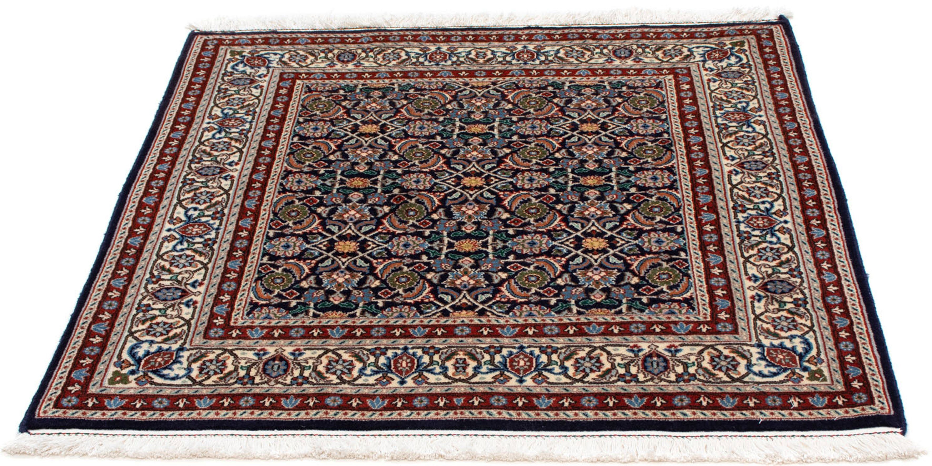 Orientteppich Perser - Classic quadratisch - 104 x 103 cm - dunkelblau, morgenland, quadratisch, Höhe: 10 mm, Wohnzimmer, Handgeknüpft, Einzelstück mit Zertifikat | Kurzflor-Teppiche