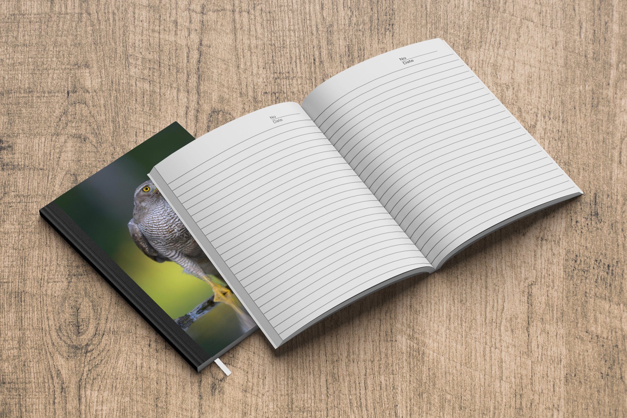 A5, Journal, Seiten, - Haushaltsbuch - Merkzettel, Notizbuch Tagebuch, Falke MuchoWow Notizheft, Wasser, 98 Vogeltränke