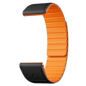 CoverKingz Handyhülle Armband für Garmin Fenix 5/5X/6X/7X Silikon Ersatzband magnetisch, Wellendesign