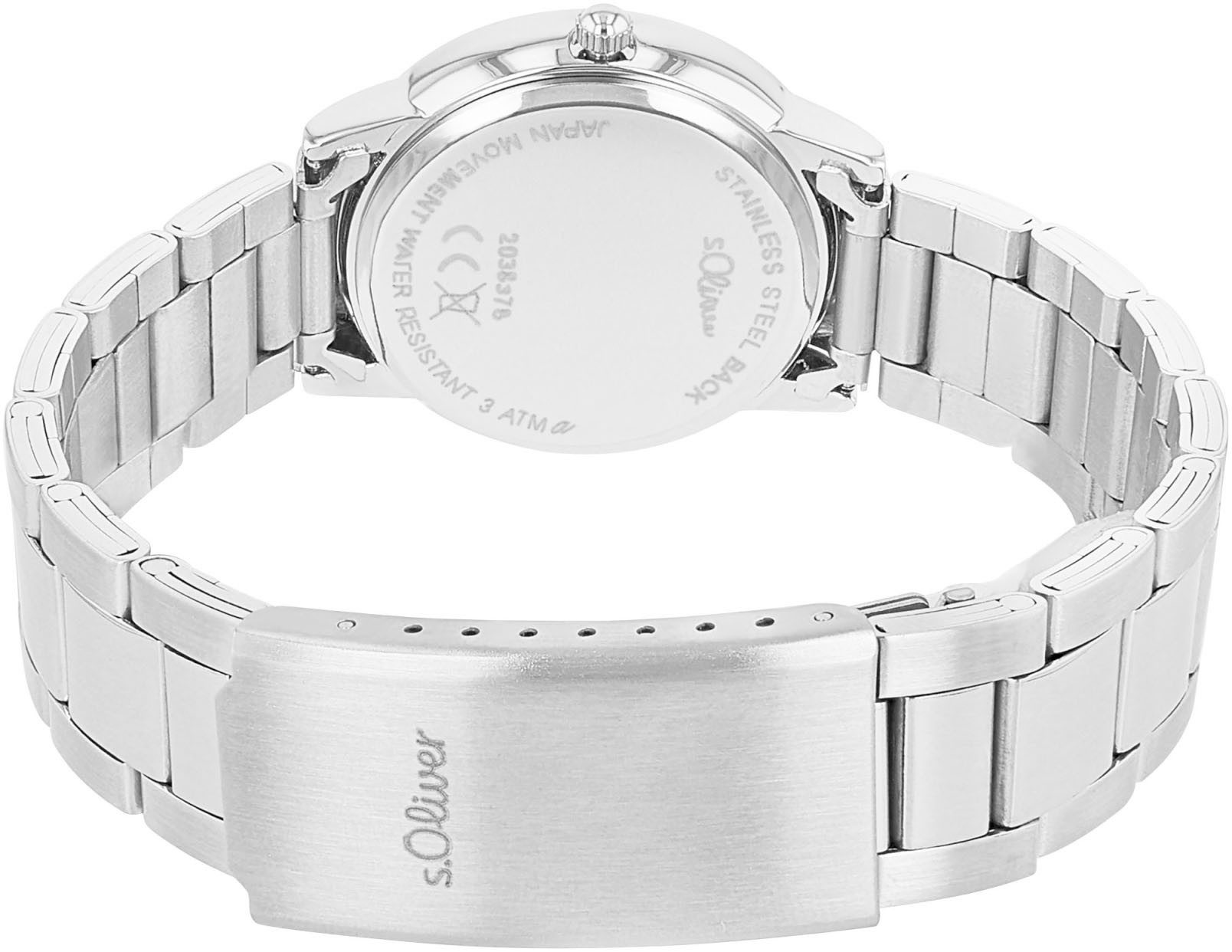 s.Oliver Quarzuhr 2038378, Armbanduhr, Damenuhr, Mineralglas, günstig online kaufen