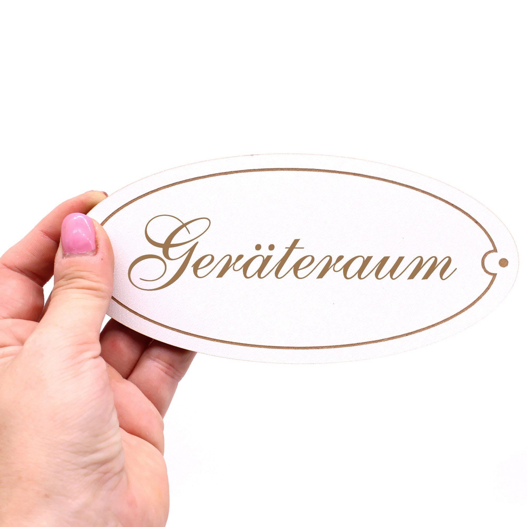 Thumbnail - Dekolando Hinweisschild Türschild Oval - Geräteraum - Schild 15 x 7 cm - Schilder Türschilder, (1 St)