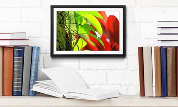 WandbilderXXL Bild mit Rahmen Red Green Nature, Blumen, Wandbild, in 4 Größen erhältlich
