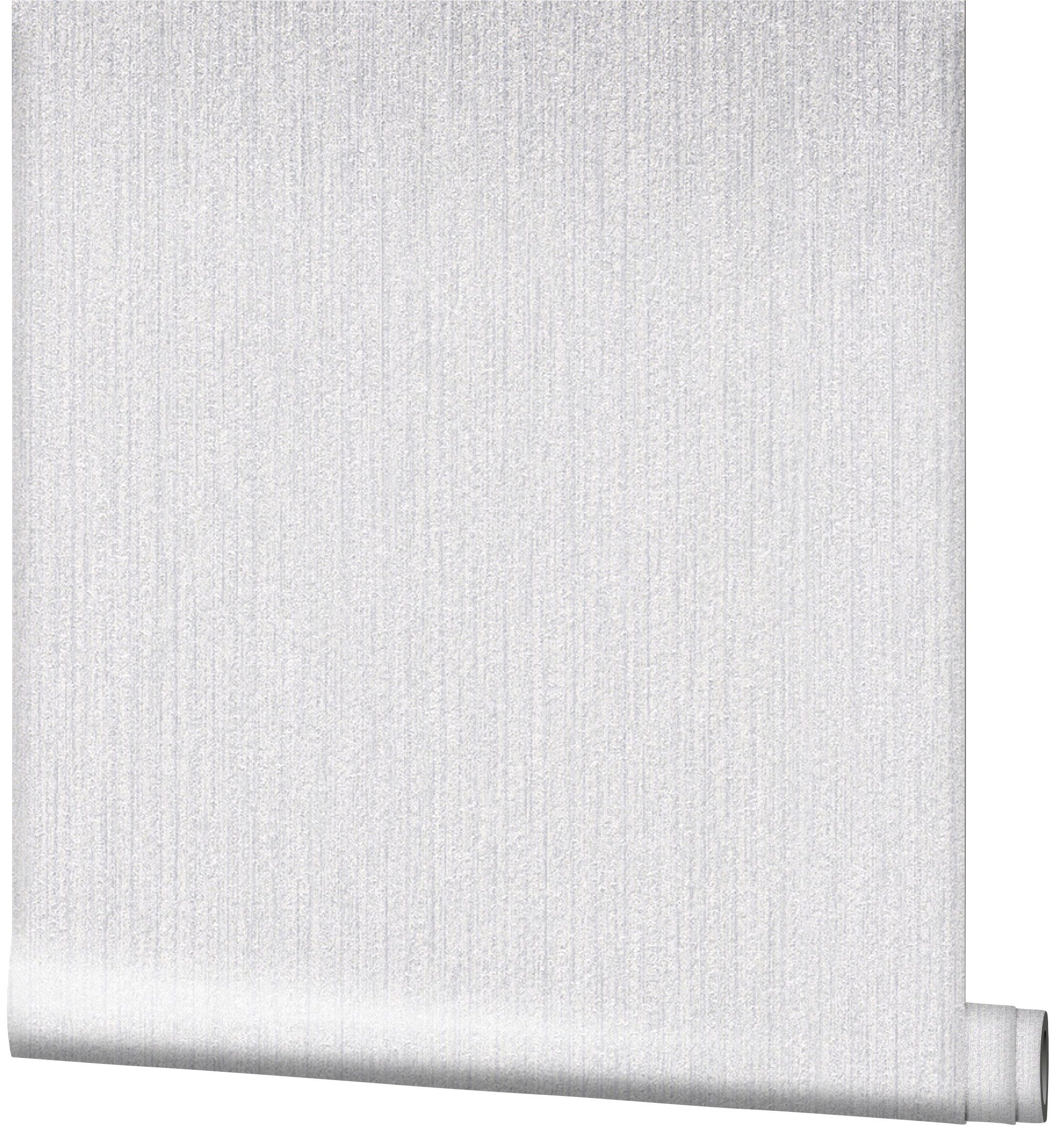 Vliestapete, x SCHÖNER 0,53 WOHNEN-Kollektion realistisch, Meter 10,05 weiß/silber