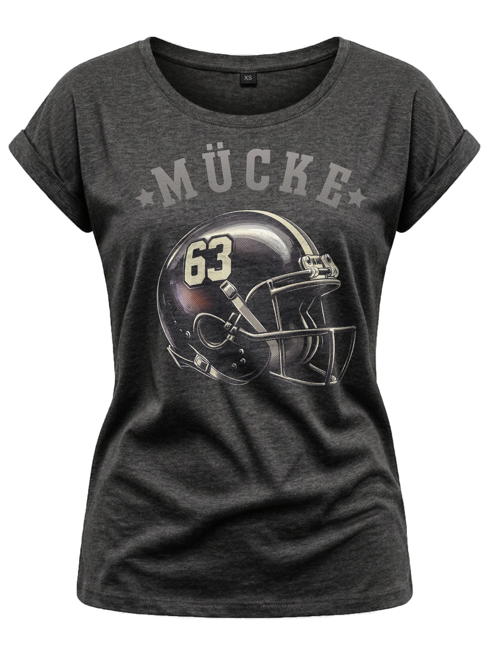 Print-Shirt American Football Trikot Damen Oberteile mit Aufdruck Mücke 63