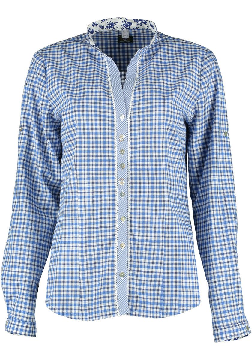 OS Trachten Trachtenbluse Ormoia Langarmbluse mit Edelweiß-Stickereien auf günstig online kaufen