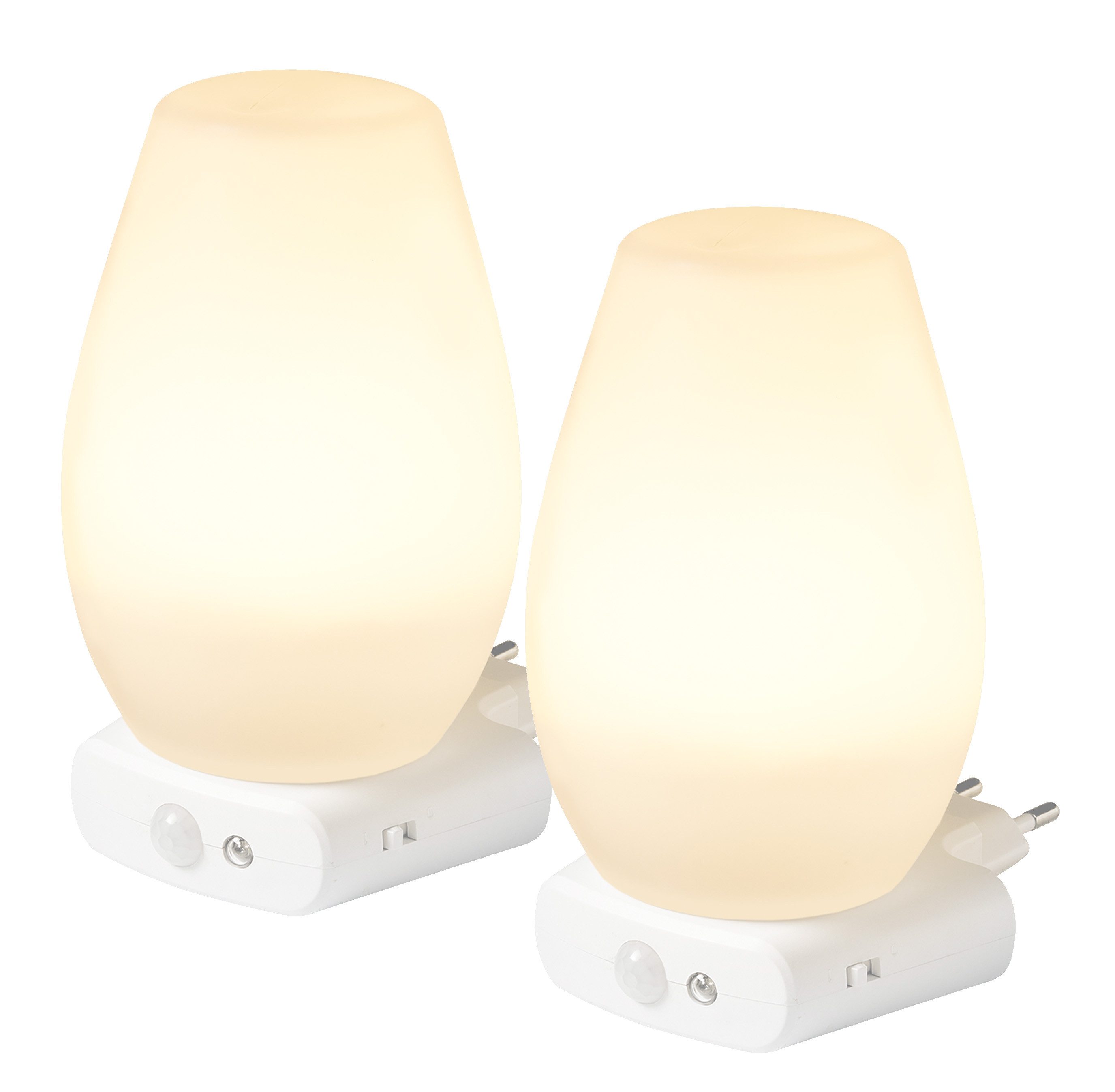Northpoint LED Nachtlicht Steckdosenleuchte 2er-Set Bewegungsmelder Notlicht