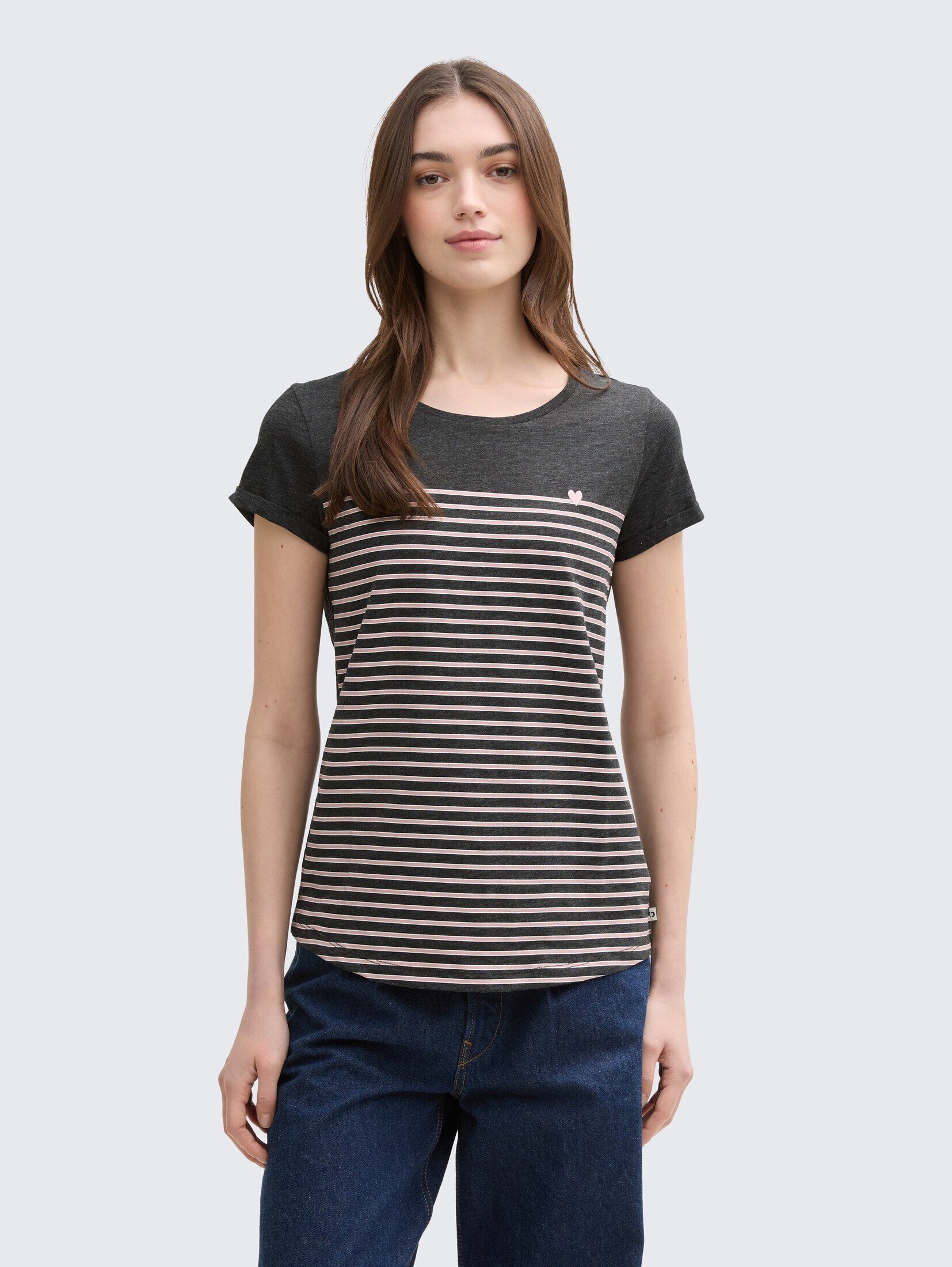 T-Shirt T-Shirt mit Streifenmuster