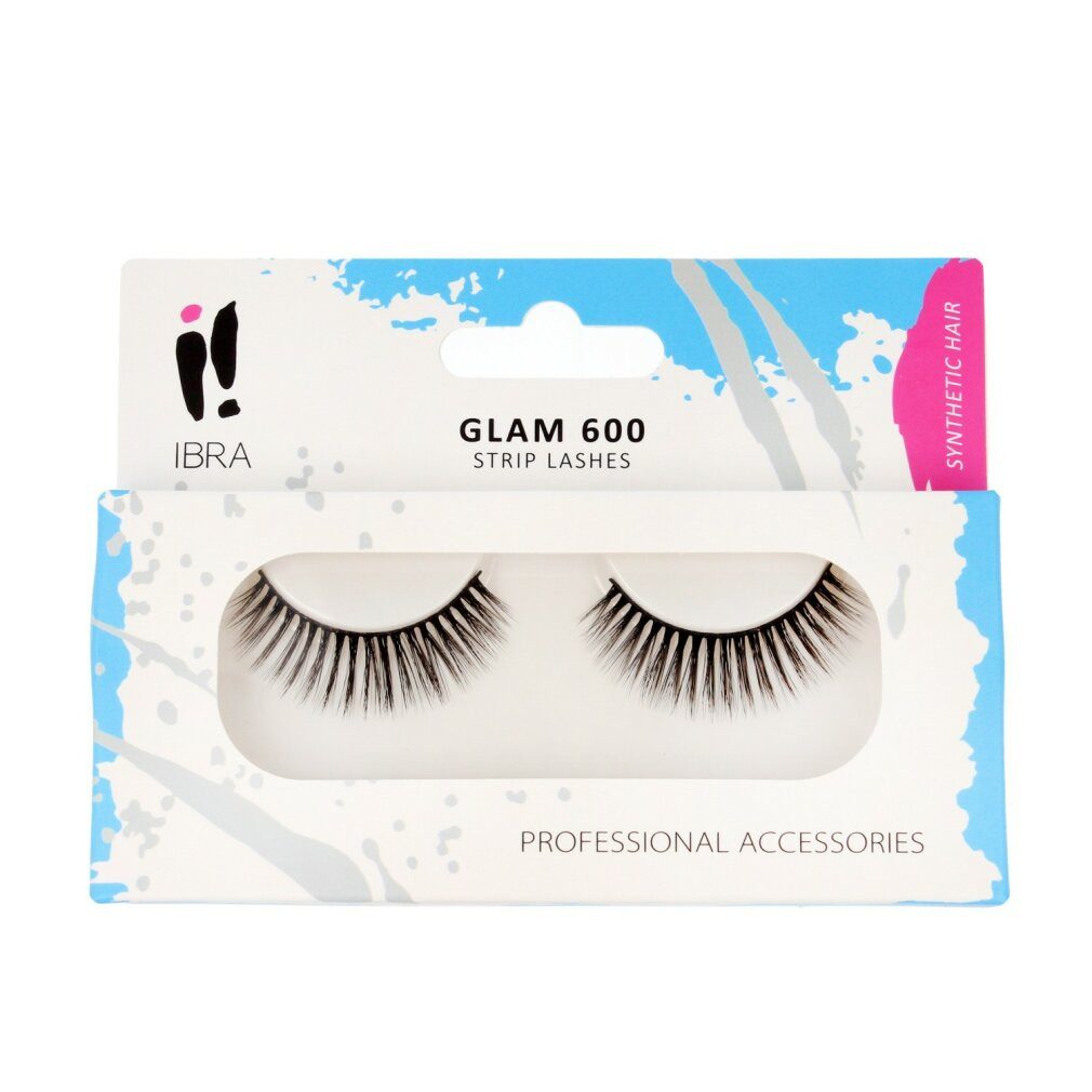 Ibra Einzelwimpern Wimpern an einem Stab Glam 600 1 Paar