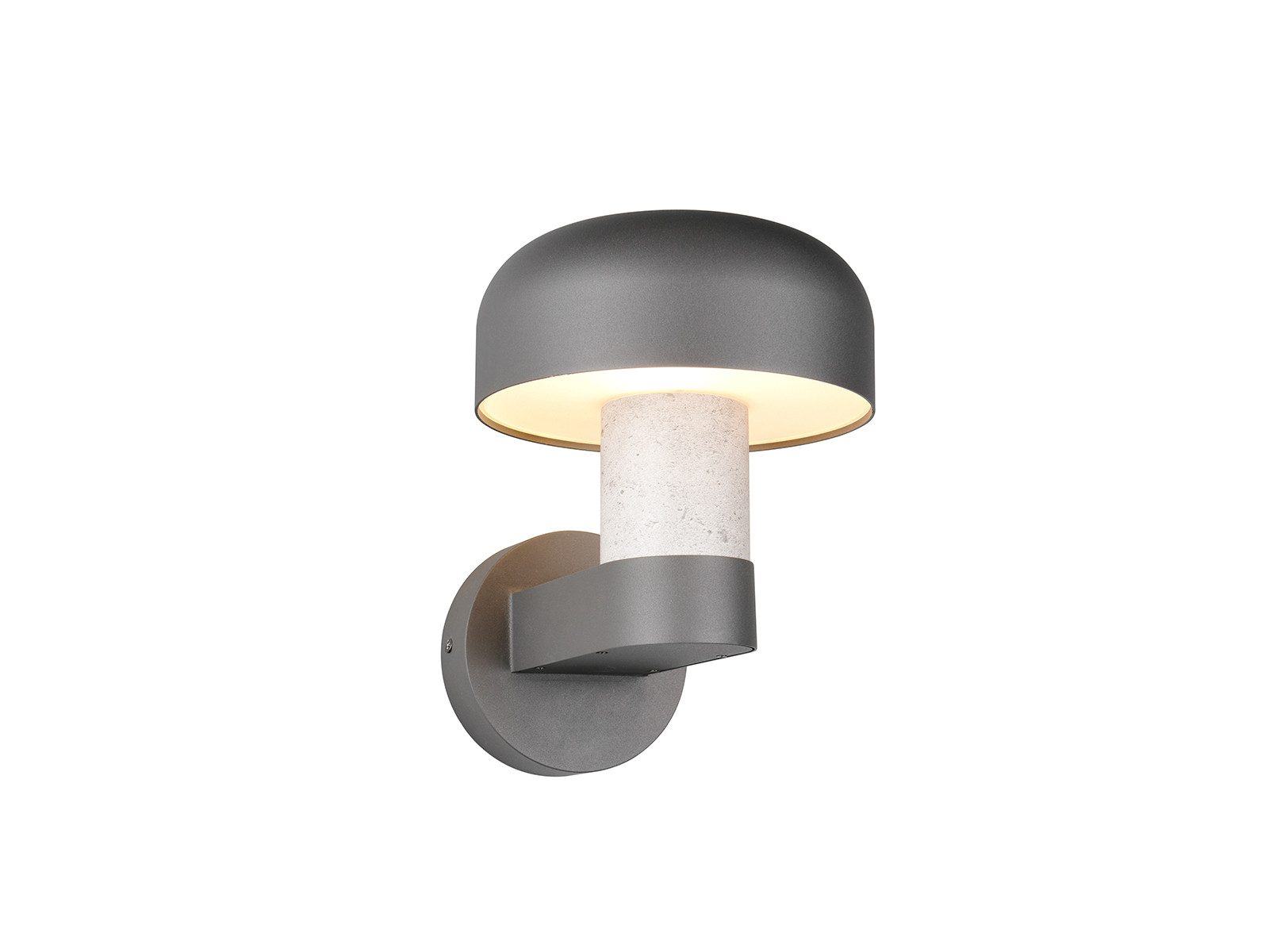 TRIO Leuchten LED Außen-Wandleuchte, LED wechselbar, Warmweiß, Wand Außenleuchte aus Aluminium zur indirekten Hausbeleuchtung H: 24cm