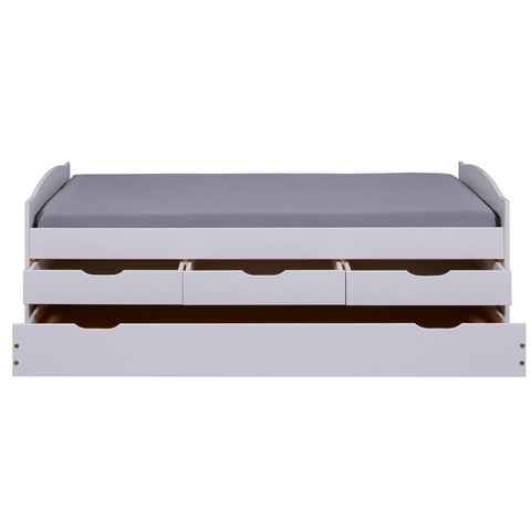 Inter Link Funktionsbett Ulli, mit ausziehbarer Liegefläche 90x190, inkl. Lattenrost, aus Massivholz, mit 3 herausnehmbaren Schubladen