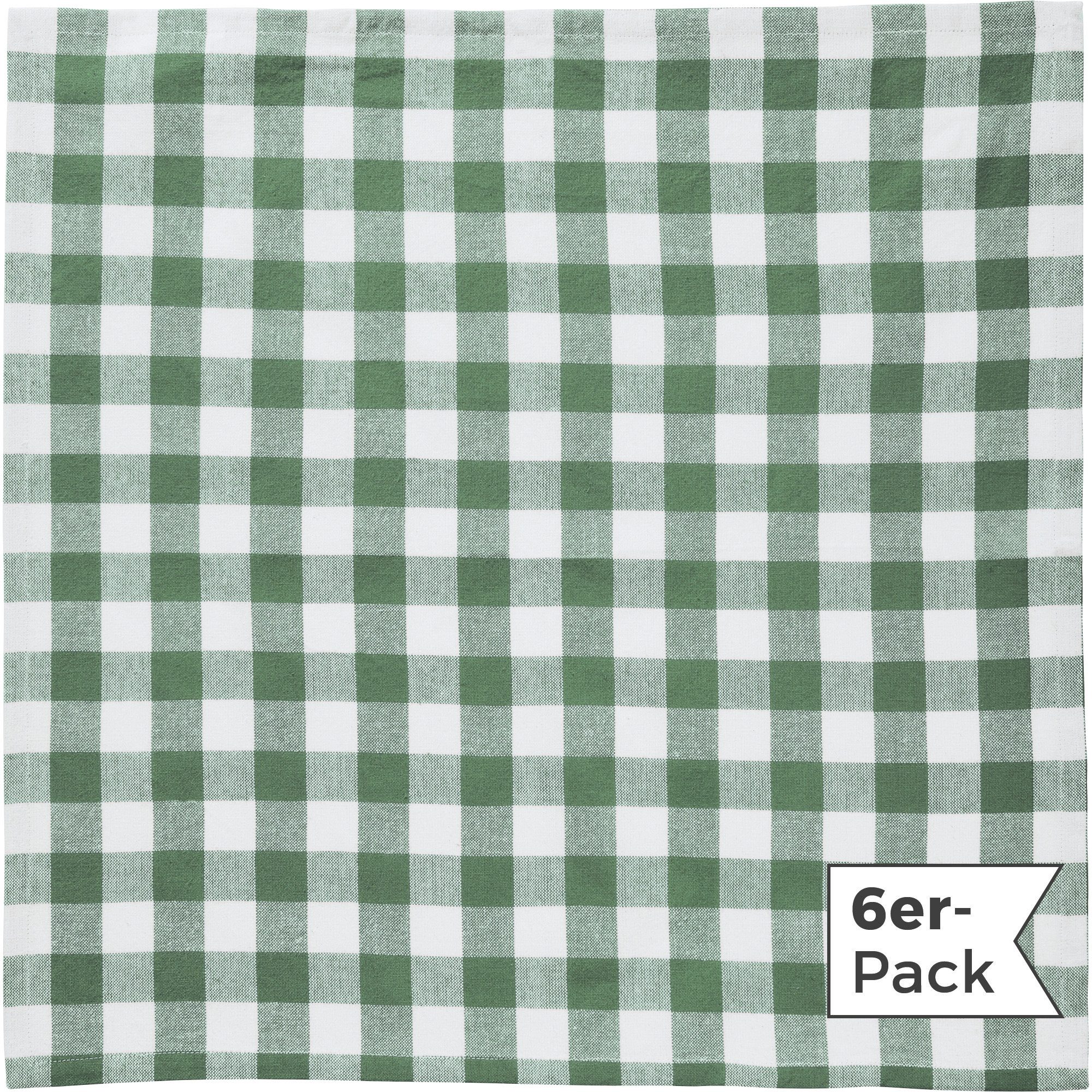 REDBEST Stoffserviette Serviette "Nashville" 6er-Pack, Baumwolle Karo