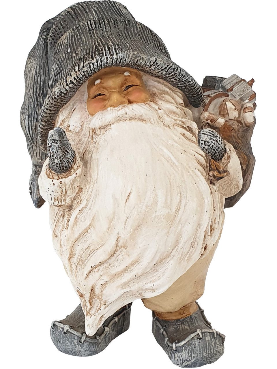 Figurendiscounter Weihnachtsfigur Dekofigur Імп grau 14,5 cm