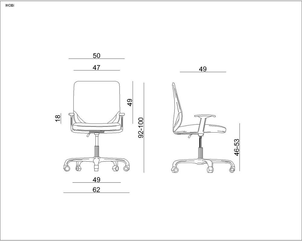 PROREGAL® Bürostuhl Bürodrehstuhl Leipzig 92-100x62x53cm HxBxT Schwarz Mesh/Membran Grün