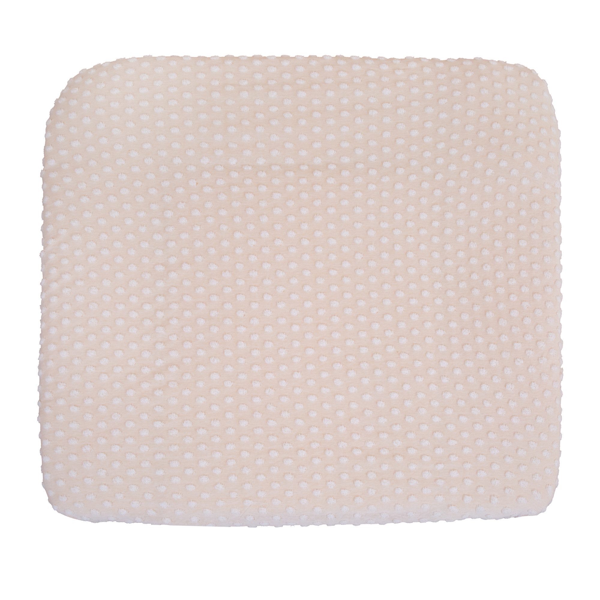 roba® Wickelauflagenbezug 85 x 75 cm Frosty Almond - Spannbezug für Wickelauflagen (Abnehmbarer Bezug aus Bio-Baumwolle für Wickelunterlagen), GOTS & Oeko-Tex 100 zertifiziert - Beige