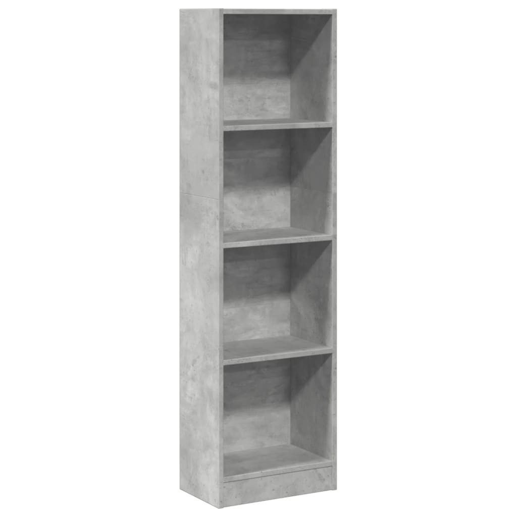 vidaXL Bücherregal Bücherregal Betongrau 40x24x143 cm Holzwerkstoff, 1-tlg.