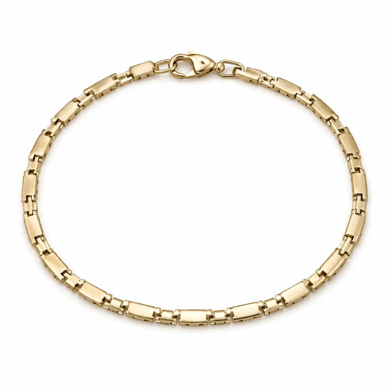 Suzan Gold Panzerarmband 585 Gold Box Chain Panzerarmband 19cm