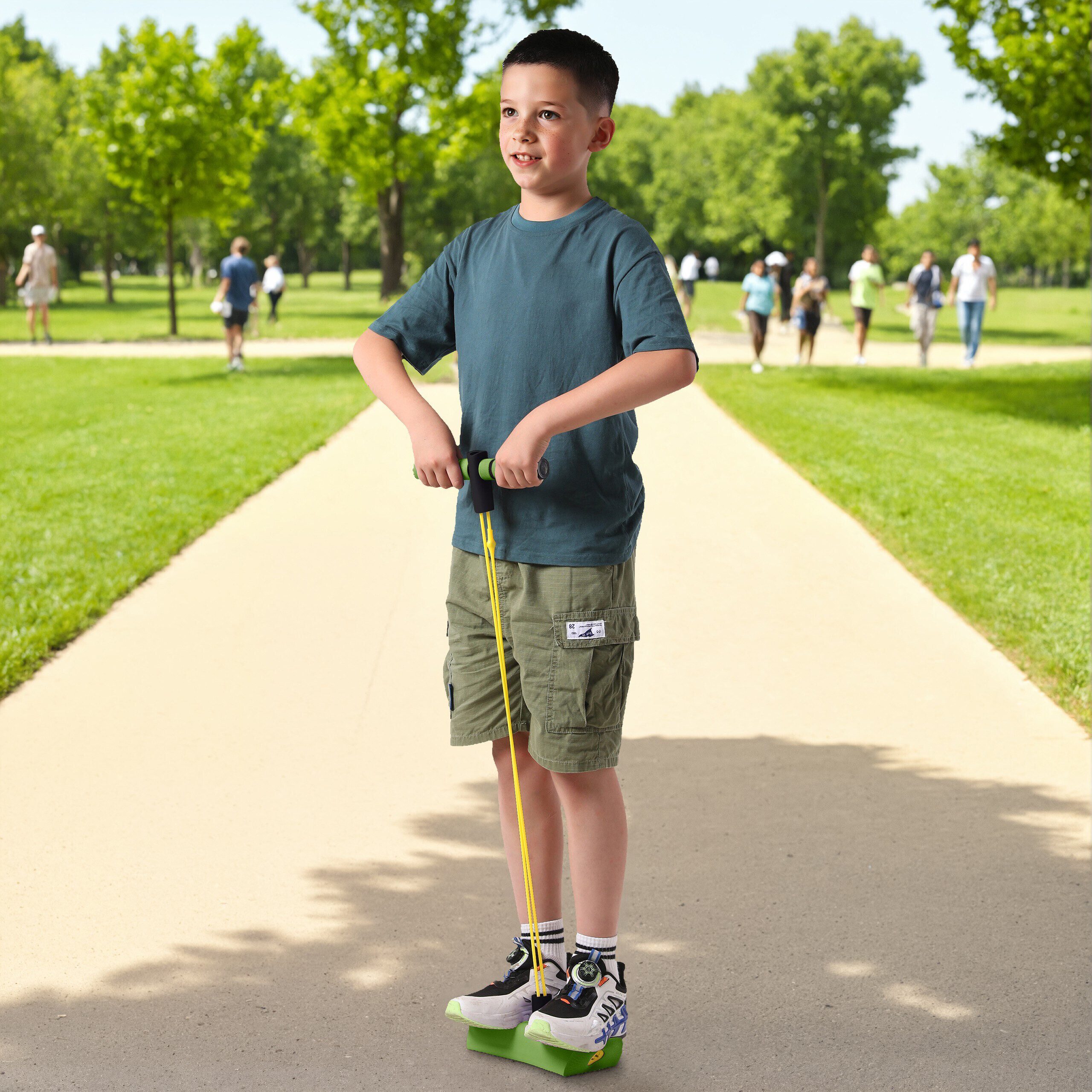 relaxdays Hüpfspielzeug Schaumstoff Pogo Jumper für Kinder, grün günstig online kaufen