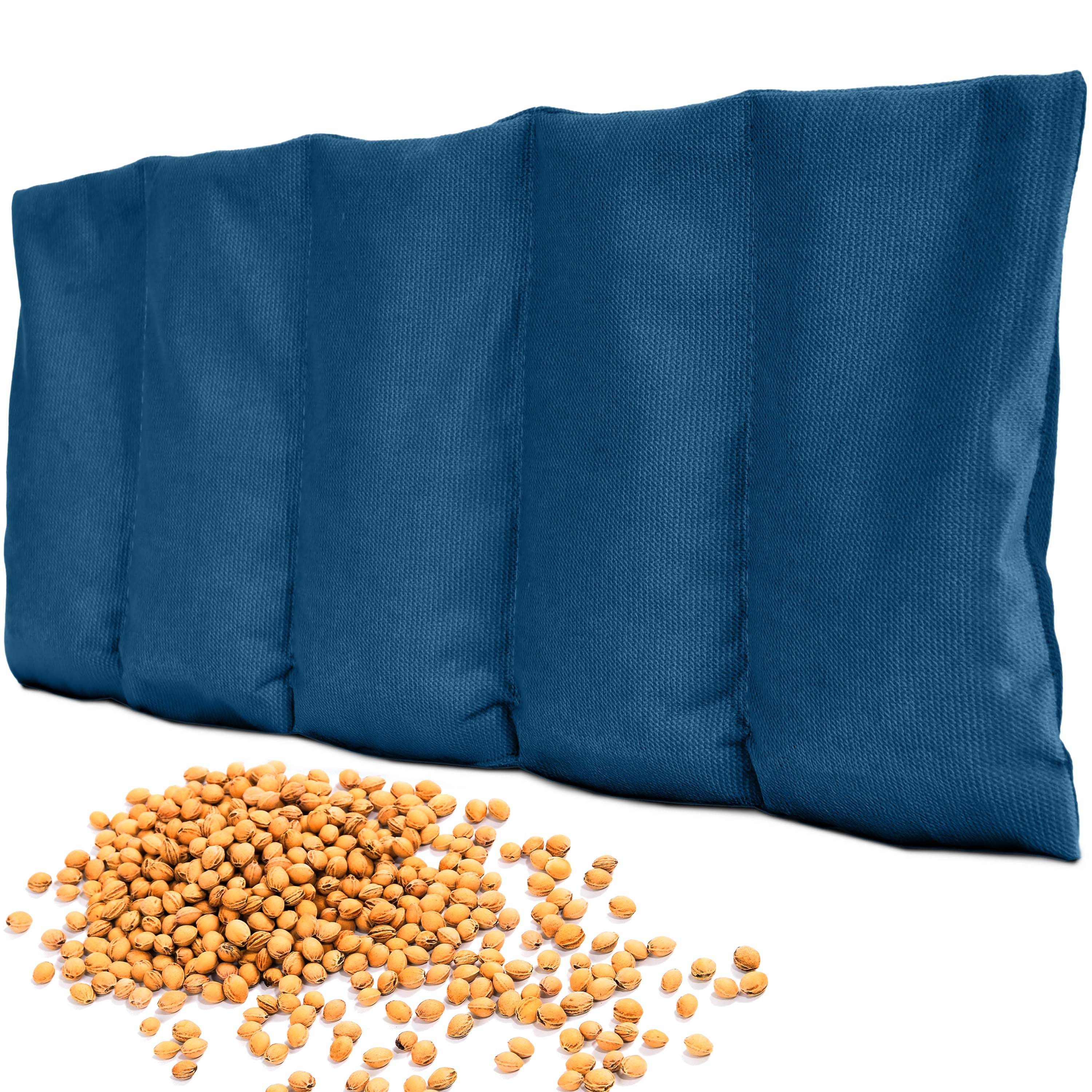 Amilian Kirschkernkissen 55x20 cm - Wärmekissen & Kältekissen für Mikrowelle, Kirschkernkissen für Mikrowelle, Füllung: 100% Kirschkerne, Körnerkissen Nacken Schulter