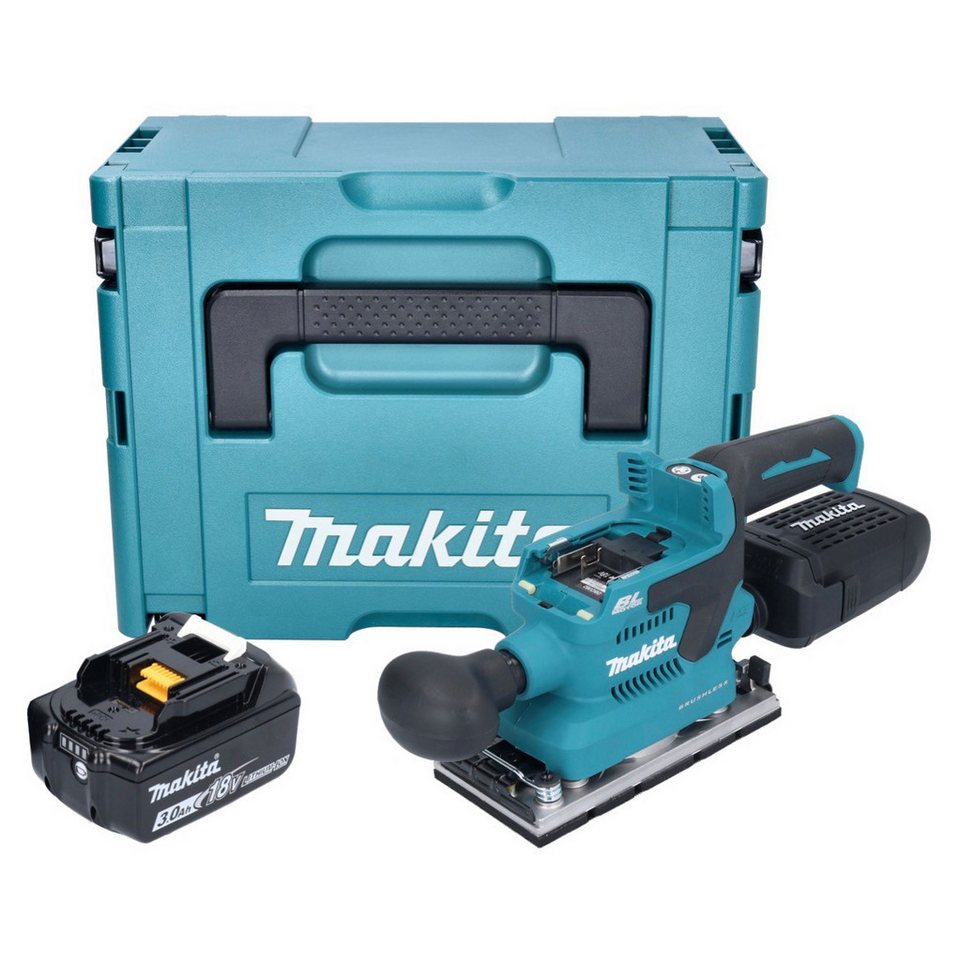 Thumbnail - Makita Exzenterschleifer DBO 382 F1J Schwingschleifer 18 V 93 x 185 mm + 1x Akku 3 Ah + Makpac