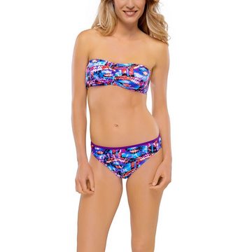 Schiesser Bandeau-Bikini Aqua (Set, 2-St., Set) Damen Bikini-Set, Bandeau, Bustier-Bikini, 2-teilig, lila-bunt