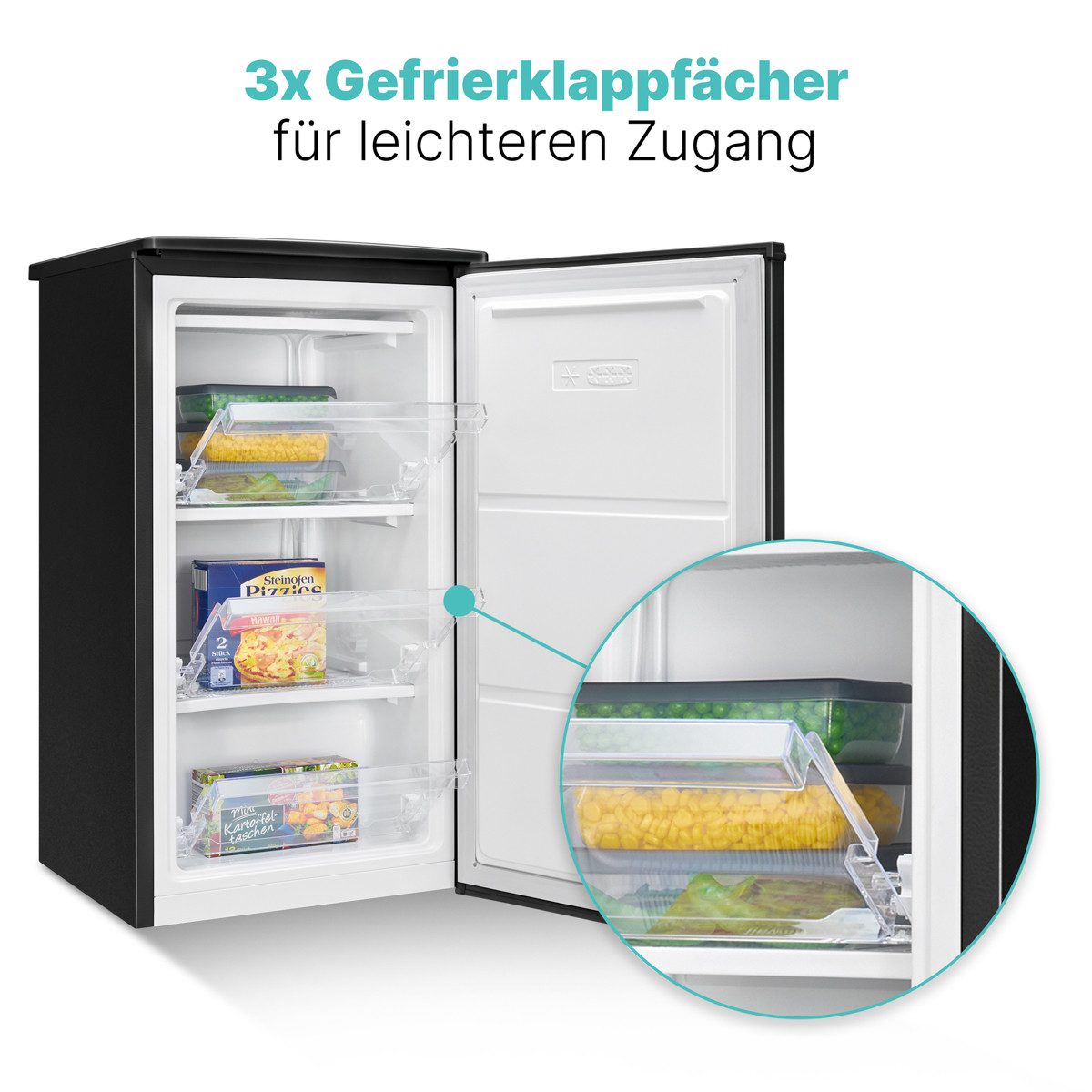 BOMANN Gefrierschrank GS 7256, 83.5 cm hoch, 45 cm breit, Gefrierschrank klein, 4 Sterne-Gefrierfach