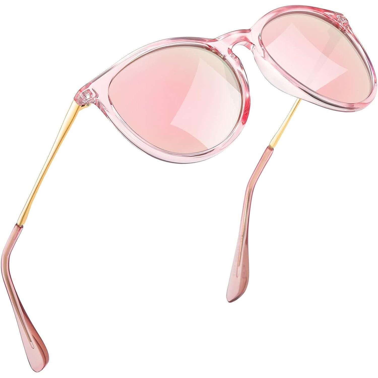 LuxusKollektion Retrosonnenbrille Sonnenbrille Polarisierte Rund UV400 Retro Damen Herren Rosa