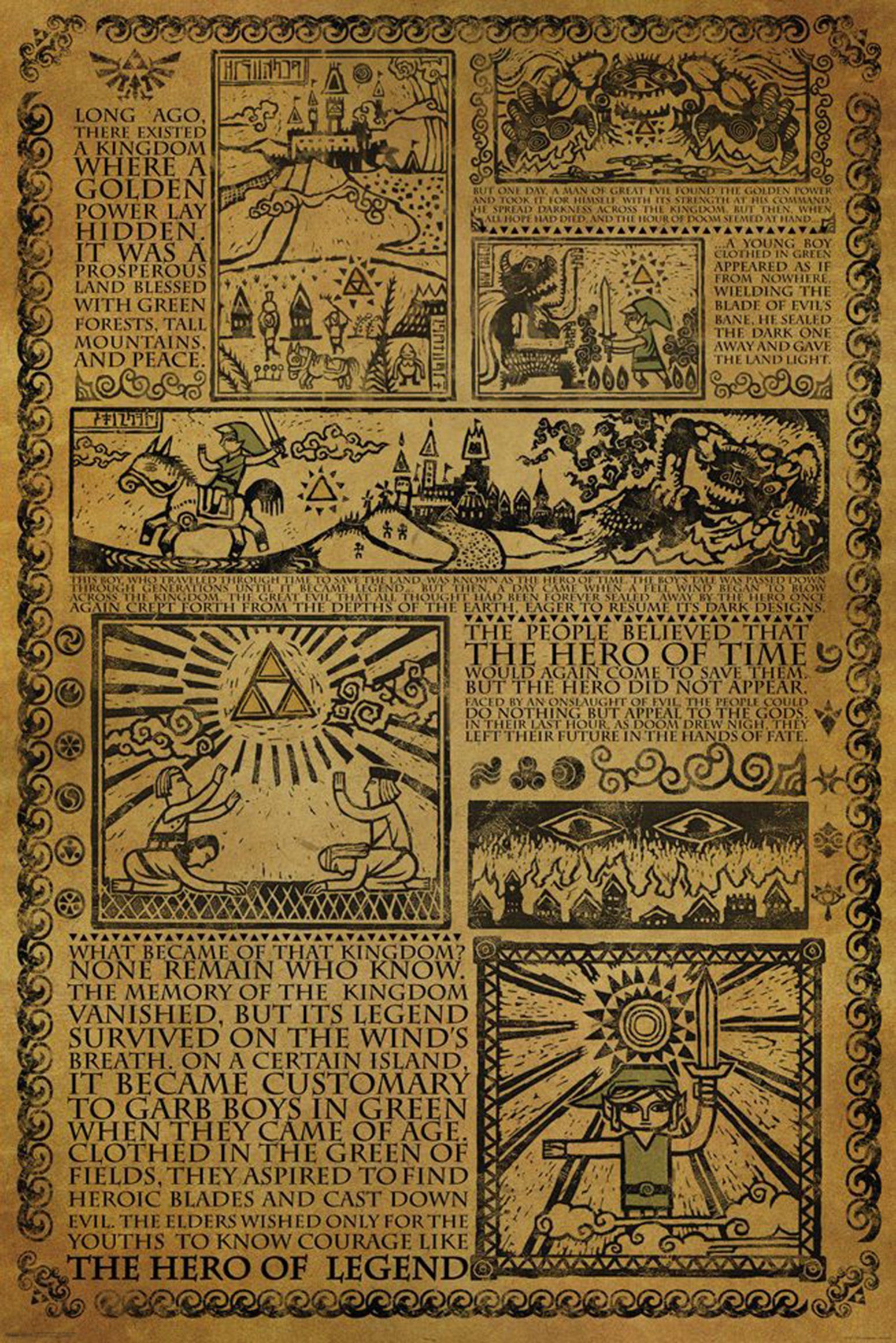 PYRAMID Poster The Legend of Zelda Poster Story of the Hero 61 x 91,5 cm