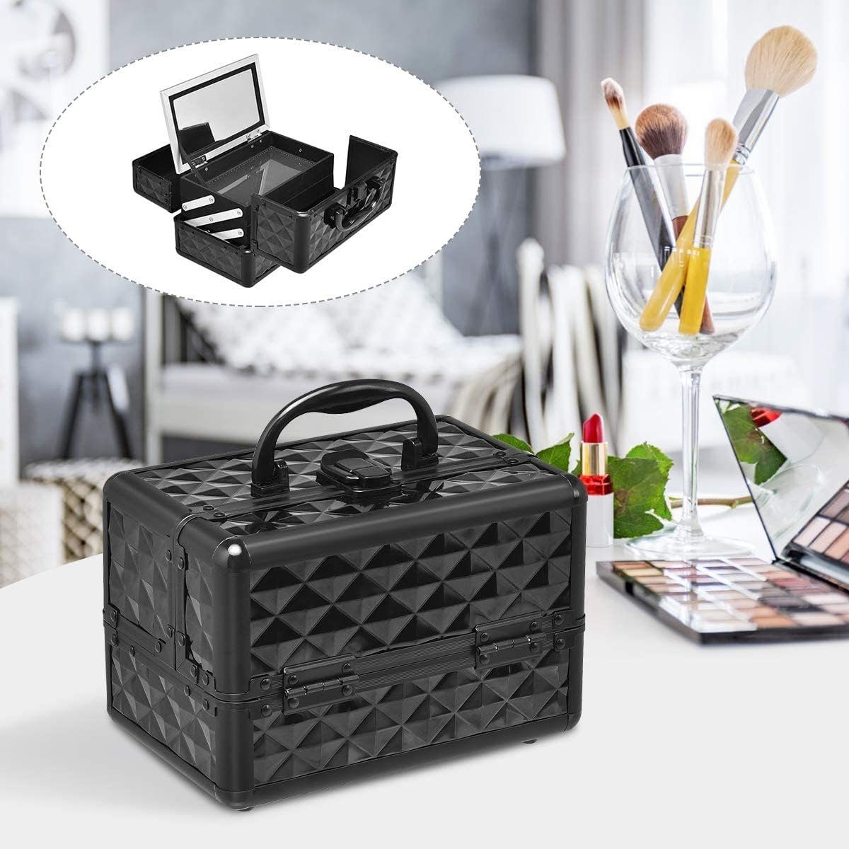 KOMFOTTEU Schmuckkoffer Kosmetikkoffer Schminkkoffer, für Make-up