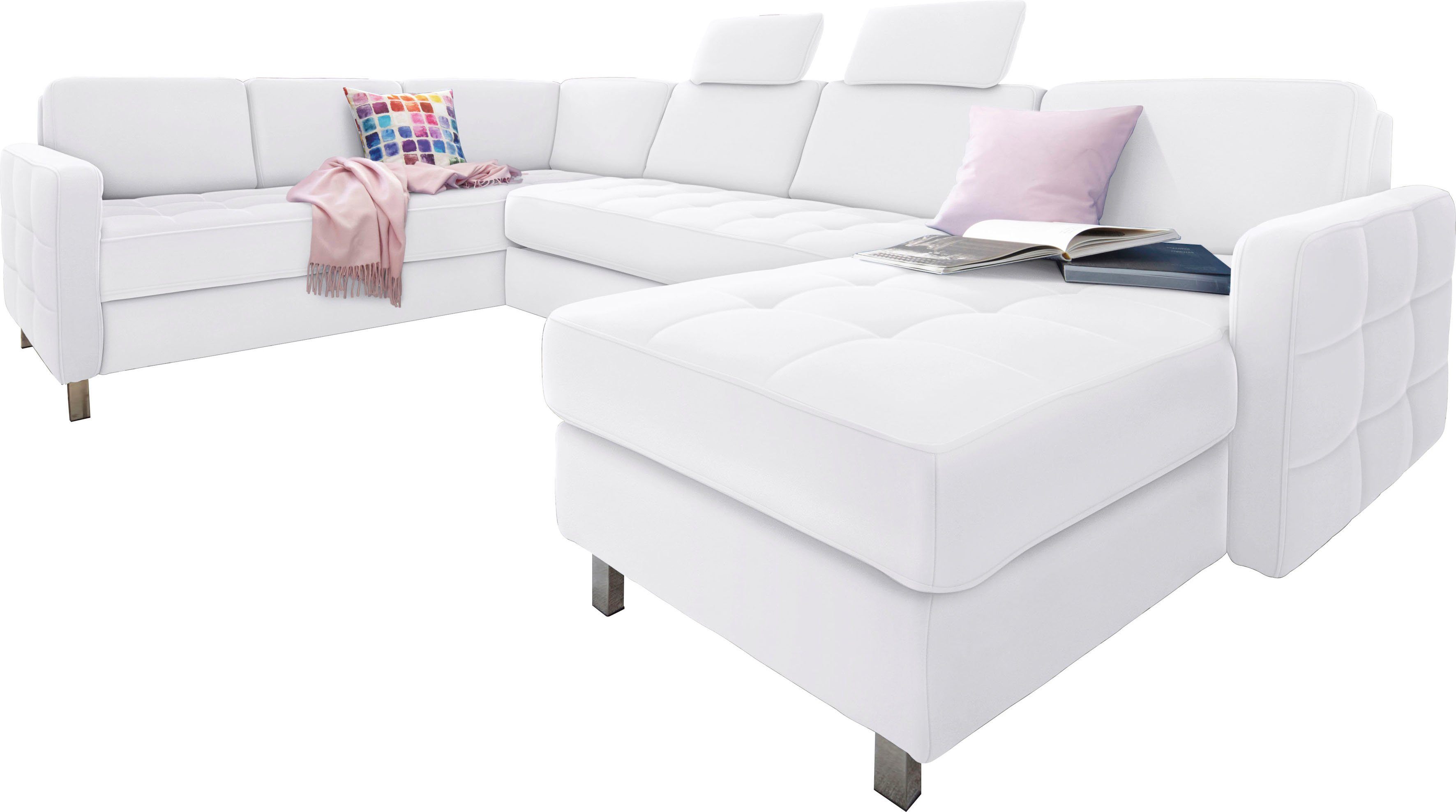 sit&more Wohnlandschaft Pablo U-Form, wahlweise mit Bettfunktion und Bettka günstig online kaufen