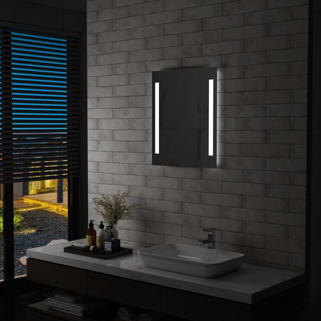 furnicato Wandspiegel Badezimmer-mit LEDs 50x60 cm