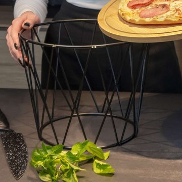 Intirilife Servierständer, Eisen, (1-tlg), Pizza Servierständer aus Eisen 24.7 x 19 x 20cm Tablett Platten Halter