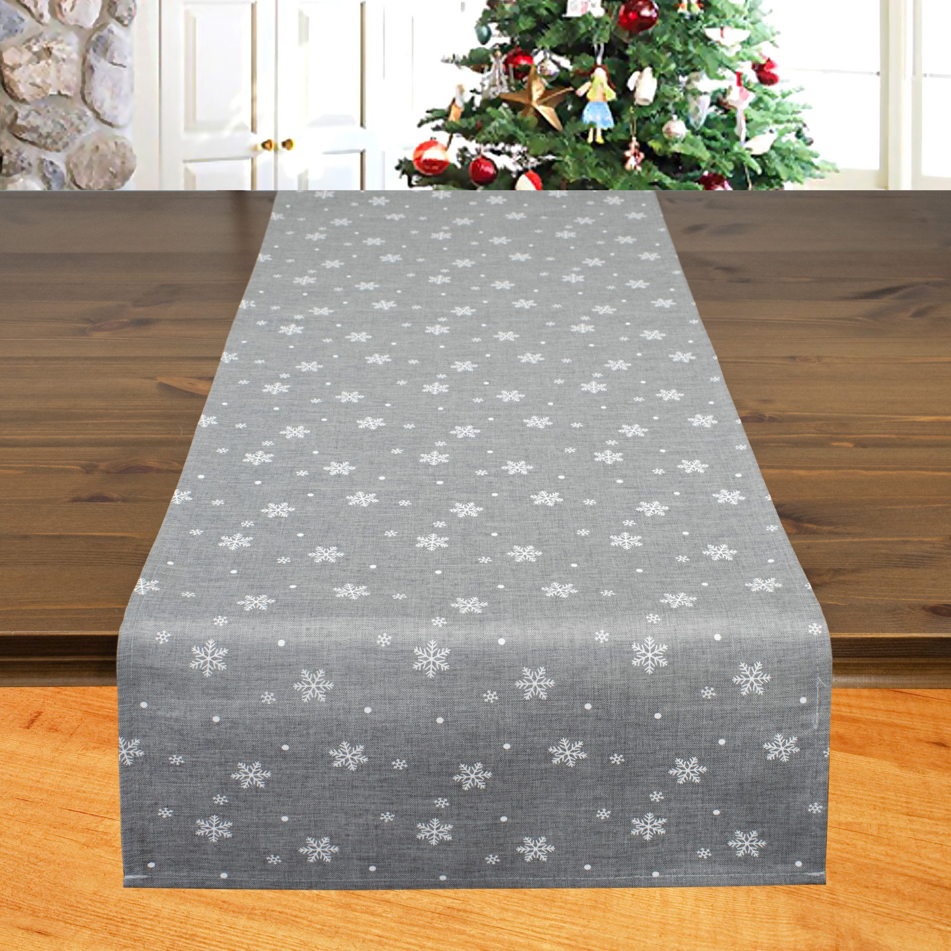 Delindo Lifestyle Tischdecke, Tischläufer, Weihnachten Sterne Allover (1-tlg)