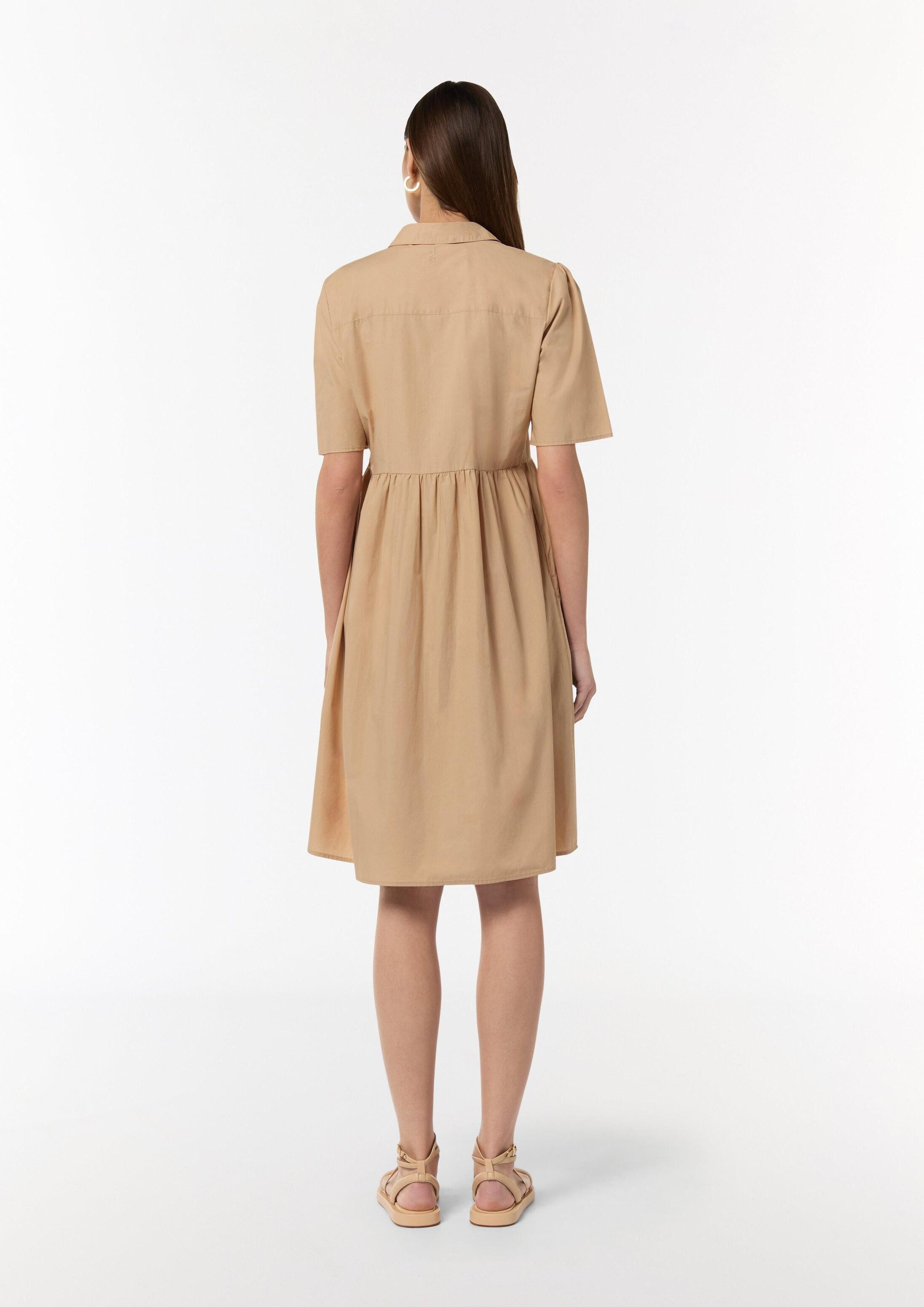 comma Midikleid Kleid Baumwollkleid mit Hemdkragen