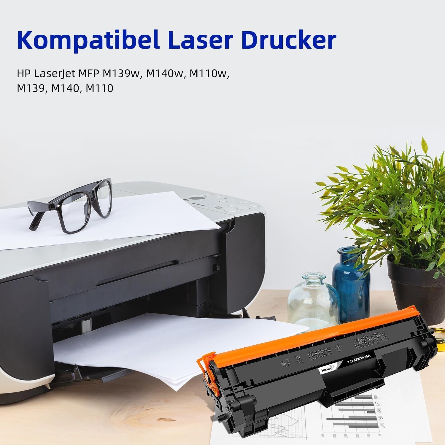 LaserJet Tonerkartusche M139w (Packung, Seiten), 142A M139 W1420A W1420A Toner LaserJet HP für Tonerpatrone MFP M110w, M140w 142A ca. Chip, 950 M110 ohne HP M140 bis NEXPRO Schwarz MFP Druckleistung