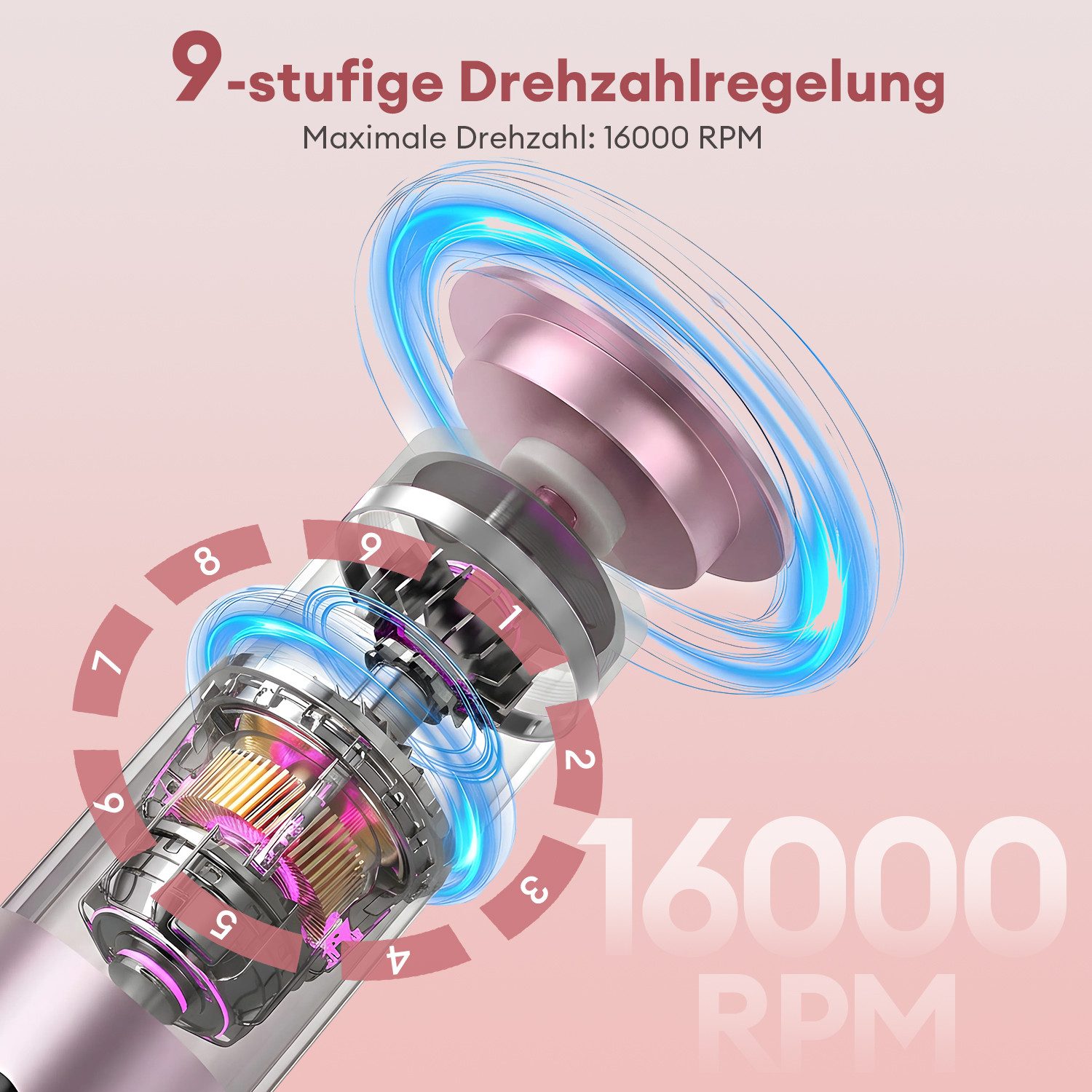CkeyiN Pro Elektrischer Hornhautentferner 2 in 1,Hornhautentferner Elektrisch/Nagelfeile,Pediküre-Set, 9 Geschwindigkeit,mit Schleifpapier,Wiederaufladbarer, für Tote, Harte, Rissige Haut