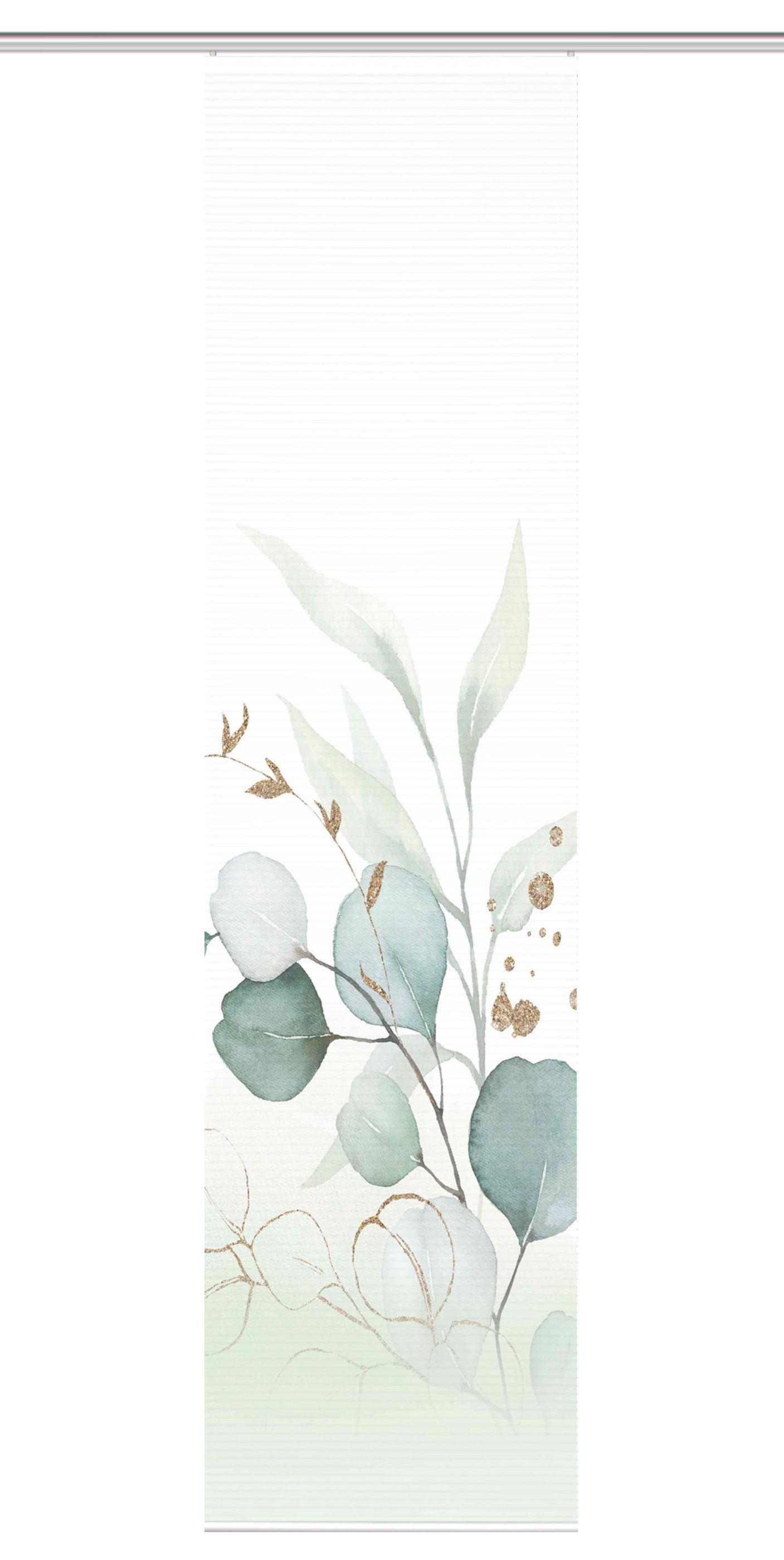 Schiebegardine 84096 ABANIO Schiebegardine rec. Polyester, 245x60 cm, halbtransparent