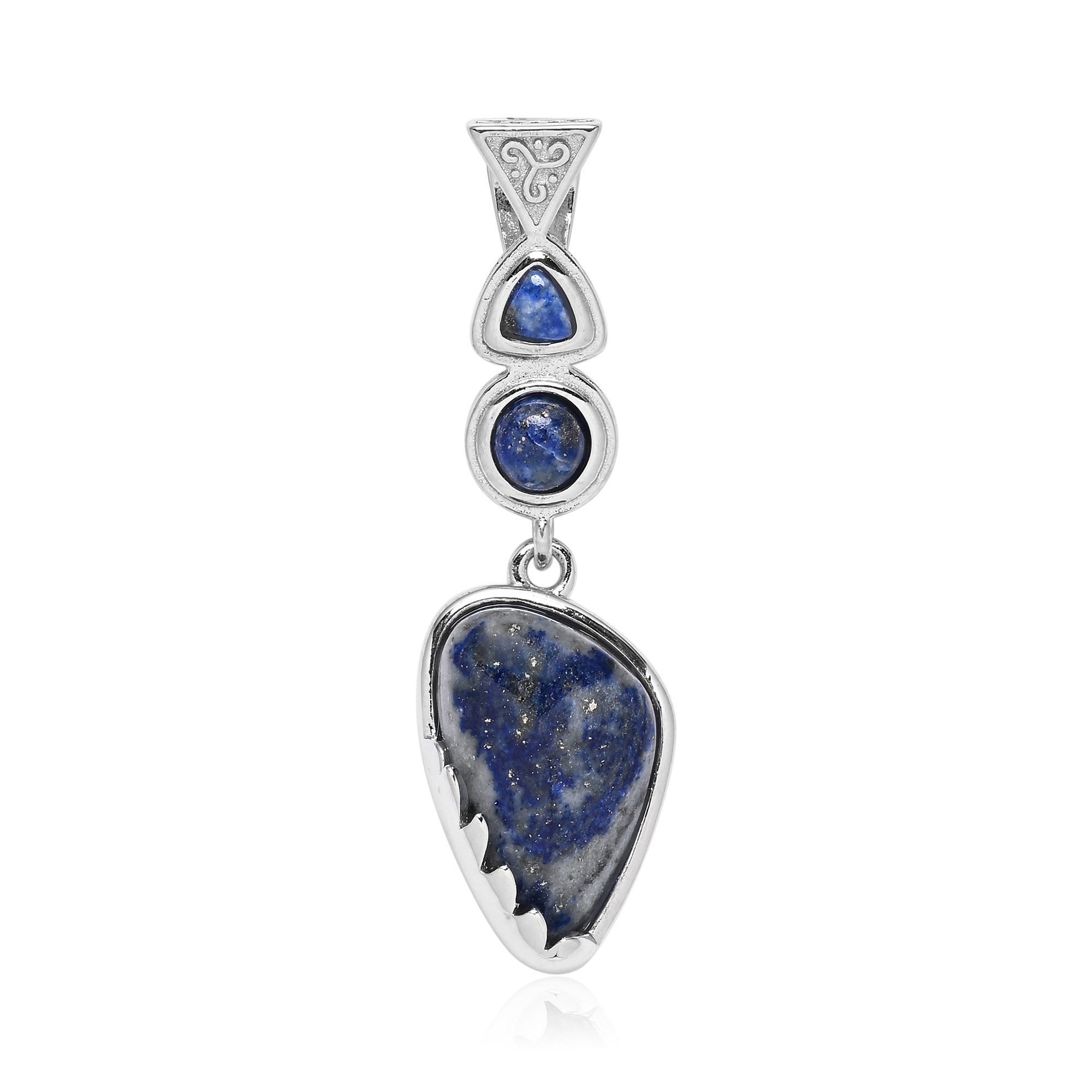 Cavill Kettenanhänger Lapislazuli-Sterlingsilber-Anhänger, Afghanistan, 4,95ct (1-tlg)