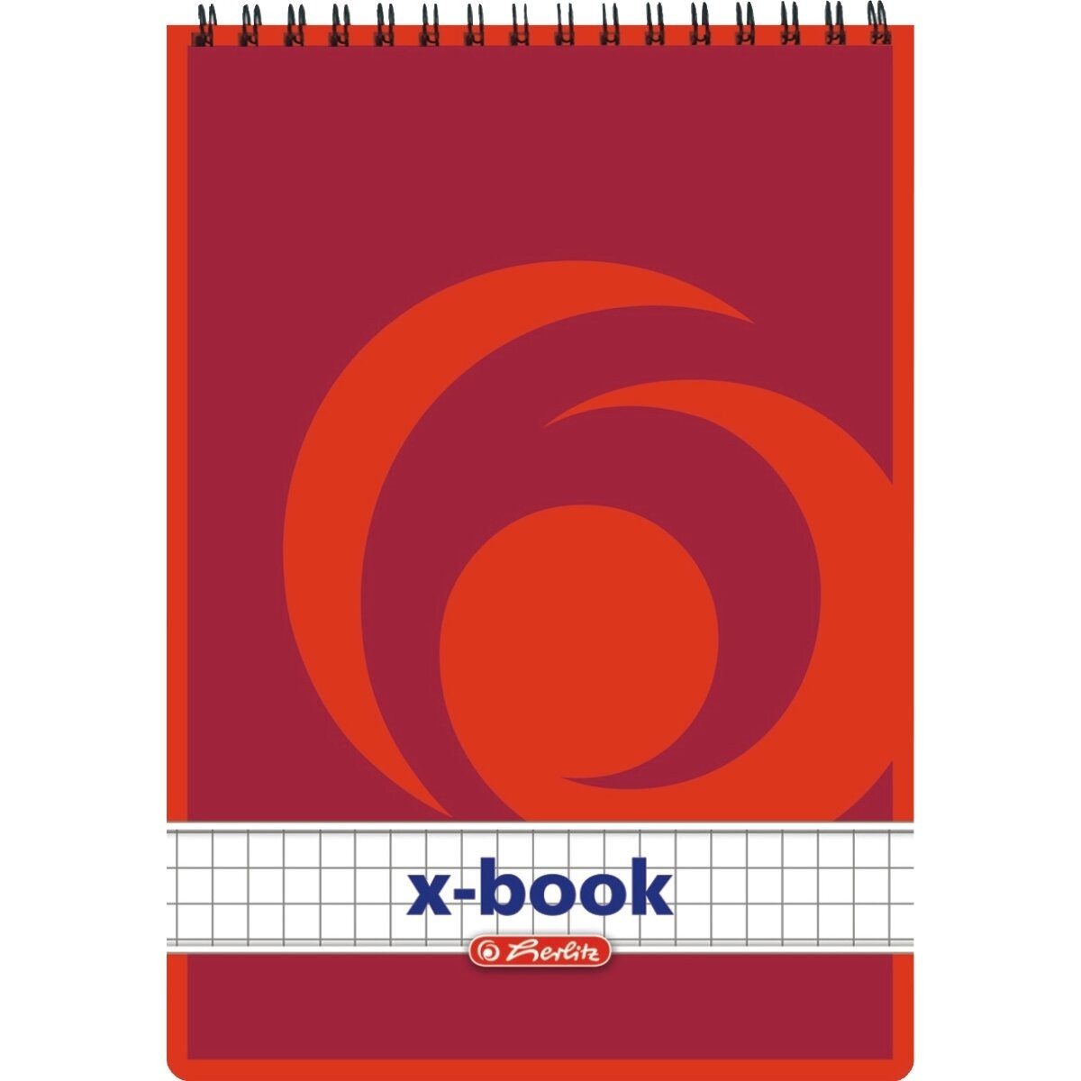 Herlitz Notenblock Spiralnotizblock A6 kariert 50 Blatt