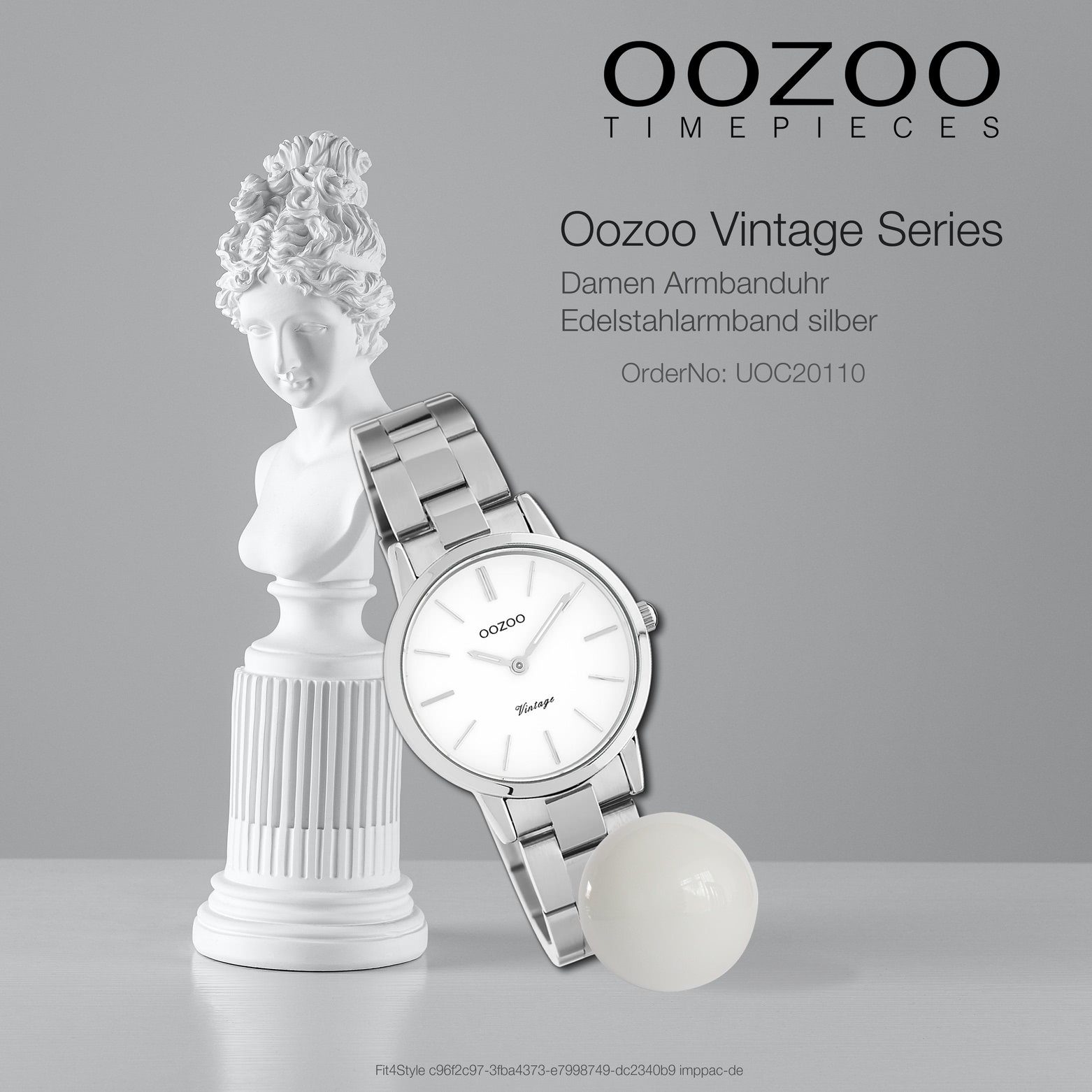 Damenuhr Fashion-Style Armbanduhr rund, Slim Damen Edelstahlarmband, Analog, Quarzuhr klein Oozoo OOZOO 30mm) Ultra (ca.
