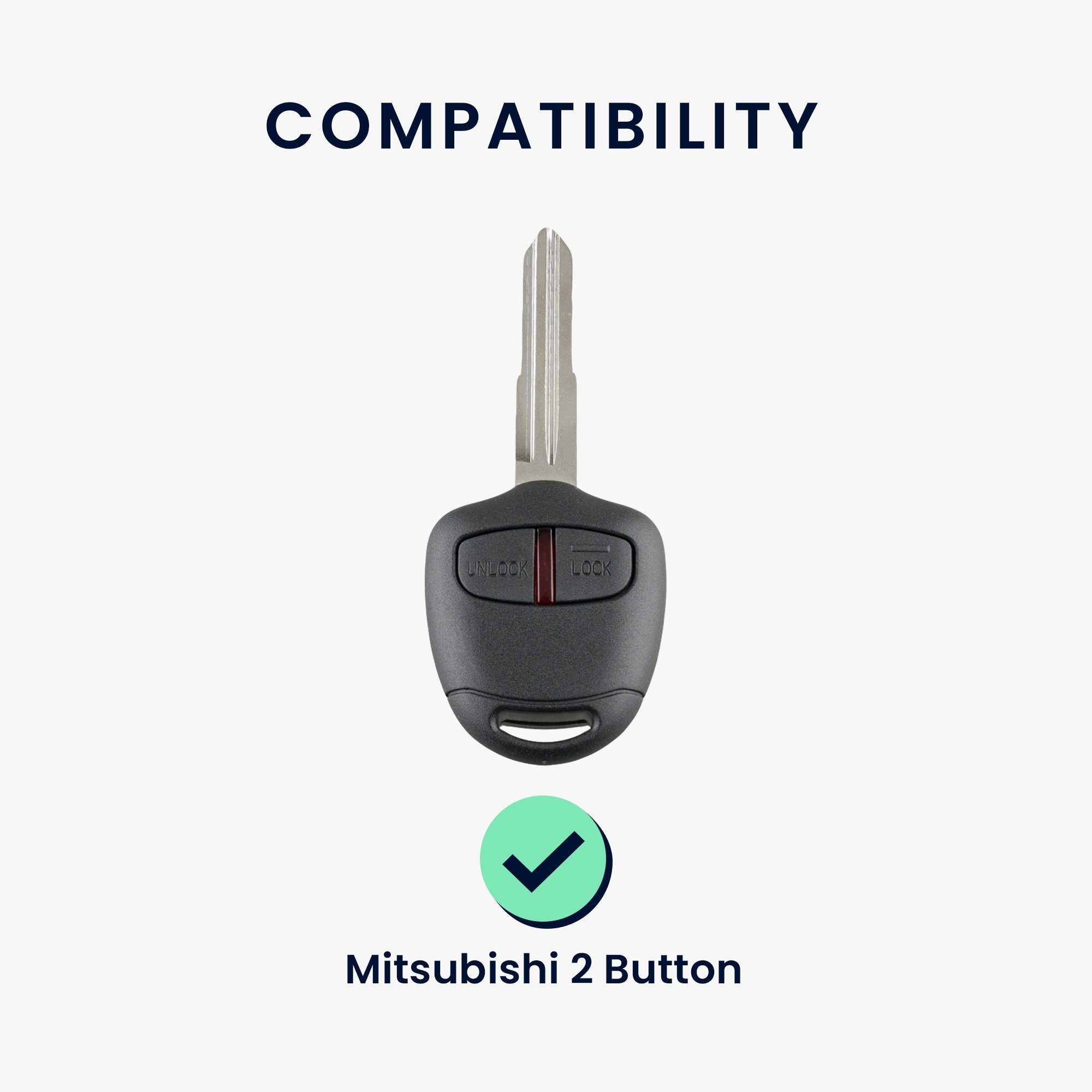 Cover Case Schlüsselhülle Schlüssel Mitsubishi für Autoschlüssel kwmobile 2-Tasten Schlüsseltasche Hülle Silikon Autoschlüssel,