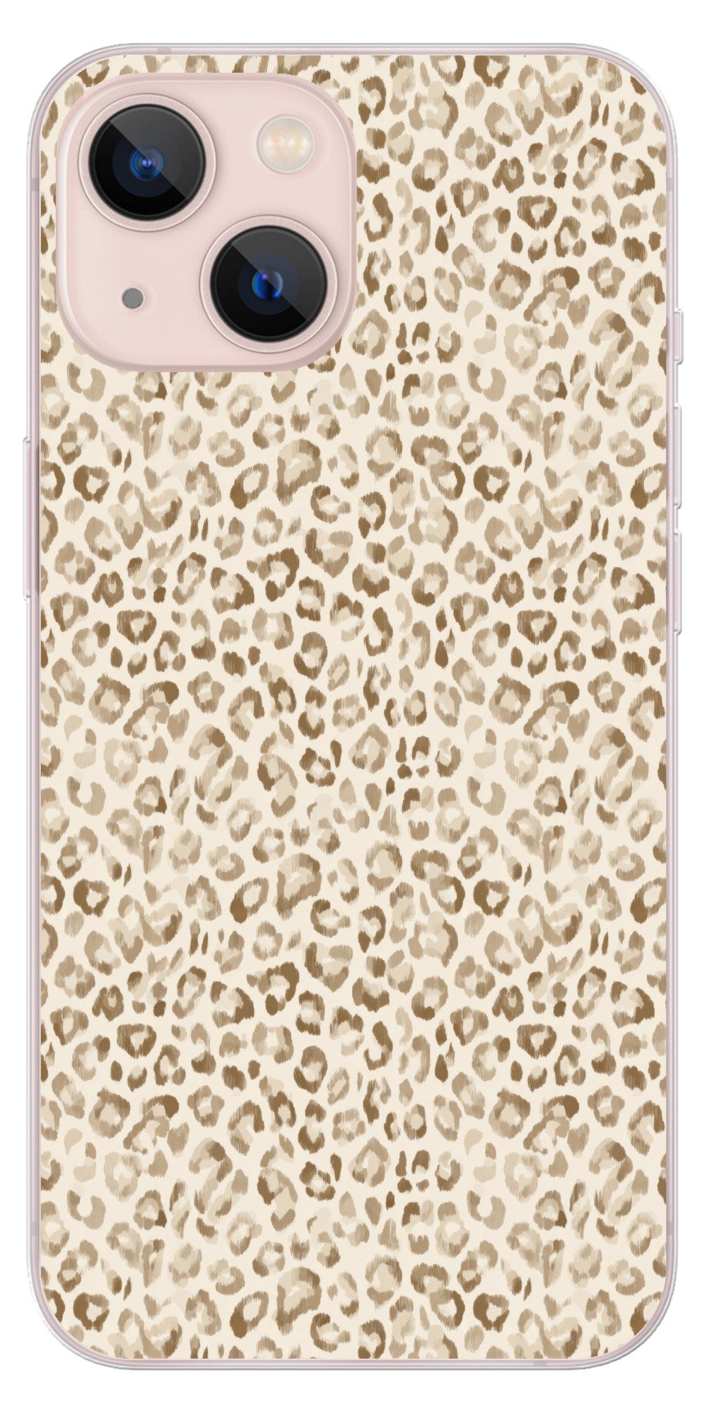 MuchoWow Handyhülle für Apple iPhone 13 Leopard - Klassisch - Beige, Smartphone-Bumper, Print, Handy Schutzhülle Dünn
