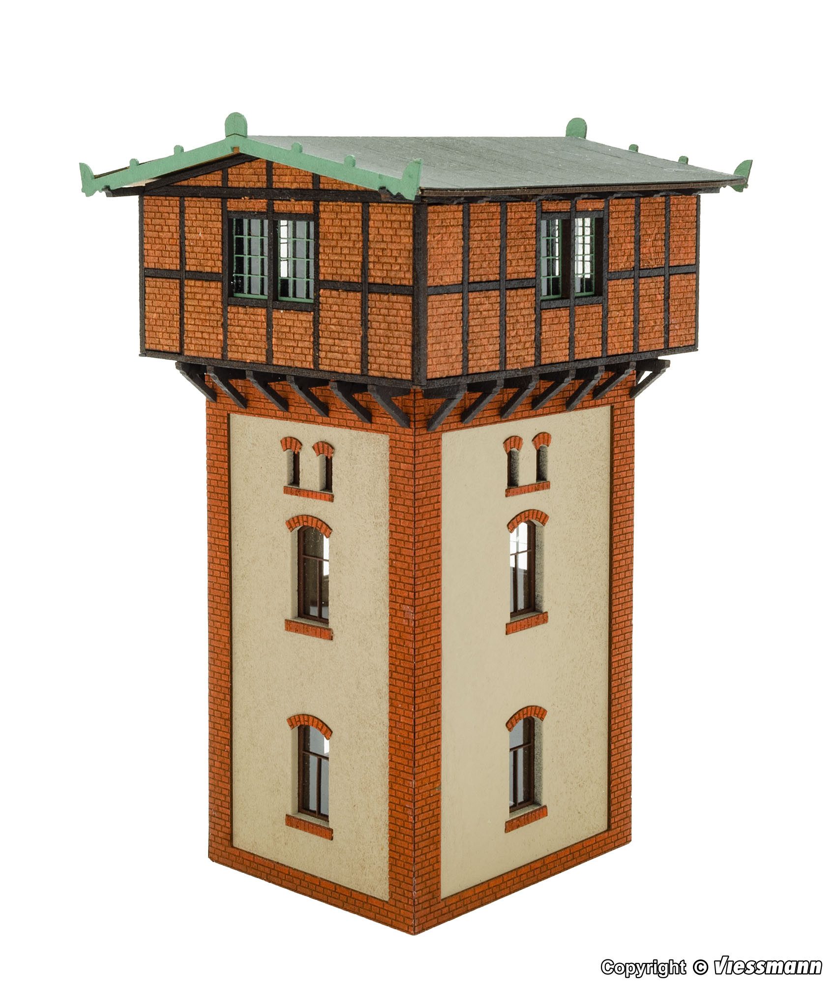 Vollmer Modelleisenbahn-Gebäude Vollmer H0 45645 Gebäude-Bausatz Wasserturm – Polyplate 1:87, Spur H0