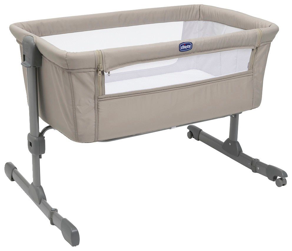 Chicco Beistellbett next2me essential, dune, Bezug teilweise aus recyceltem Material